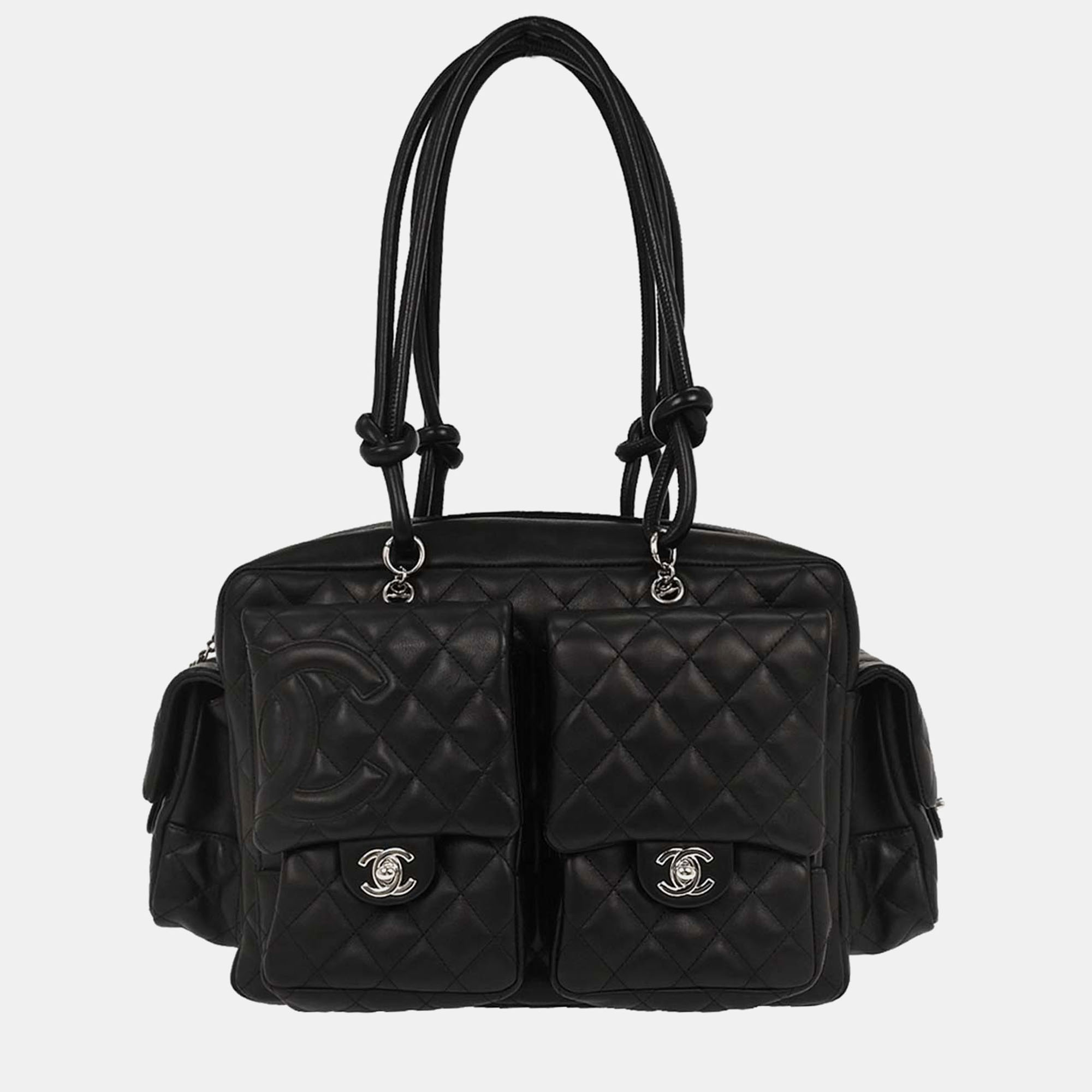 

Chanel Black Calfskin Cambon Ligne Reporter Bag
