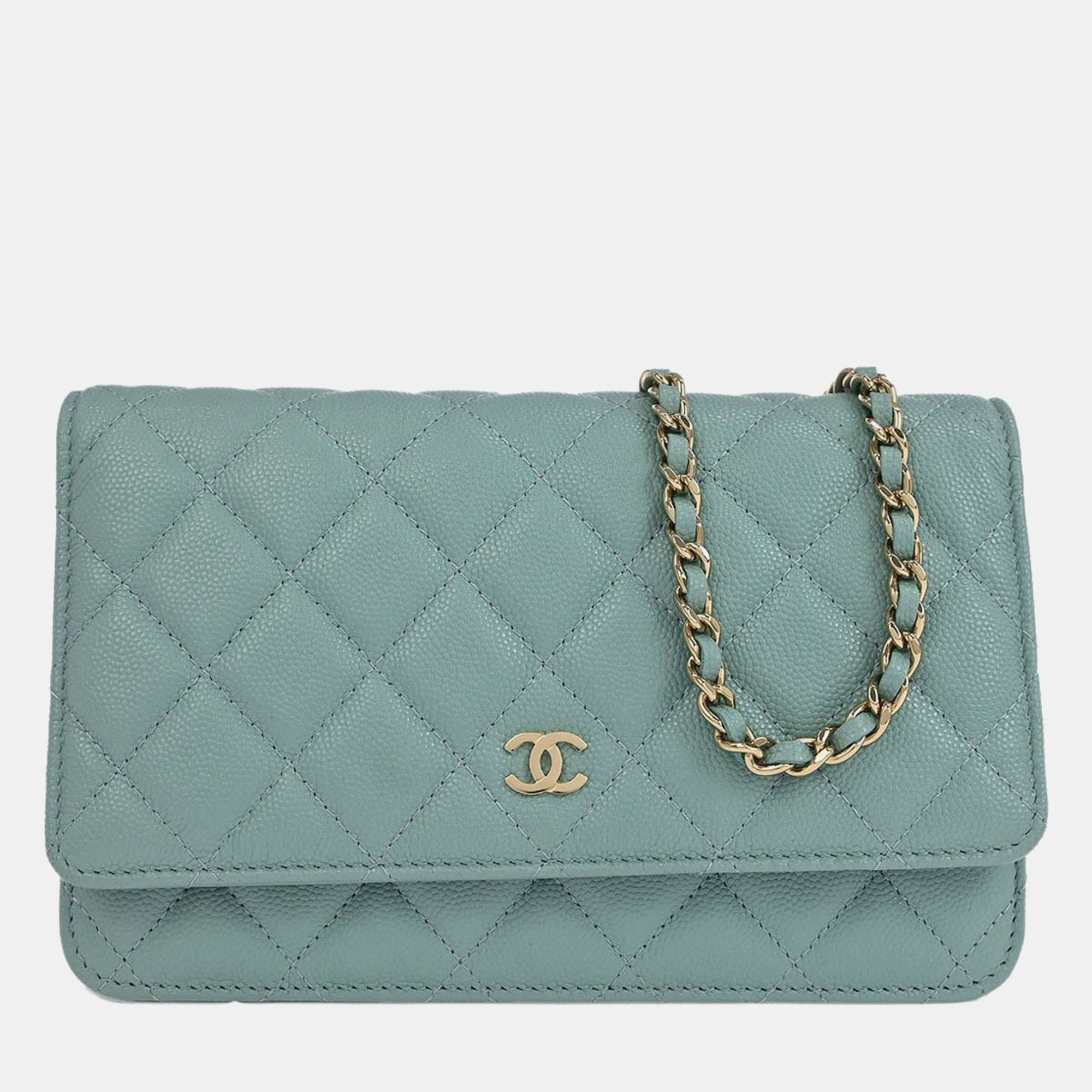 

Chanel Light Blue Calfskin Classic WOC Wallet On Chain
