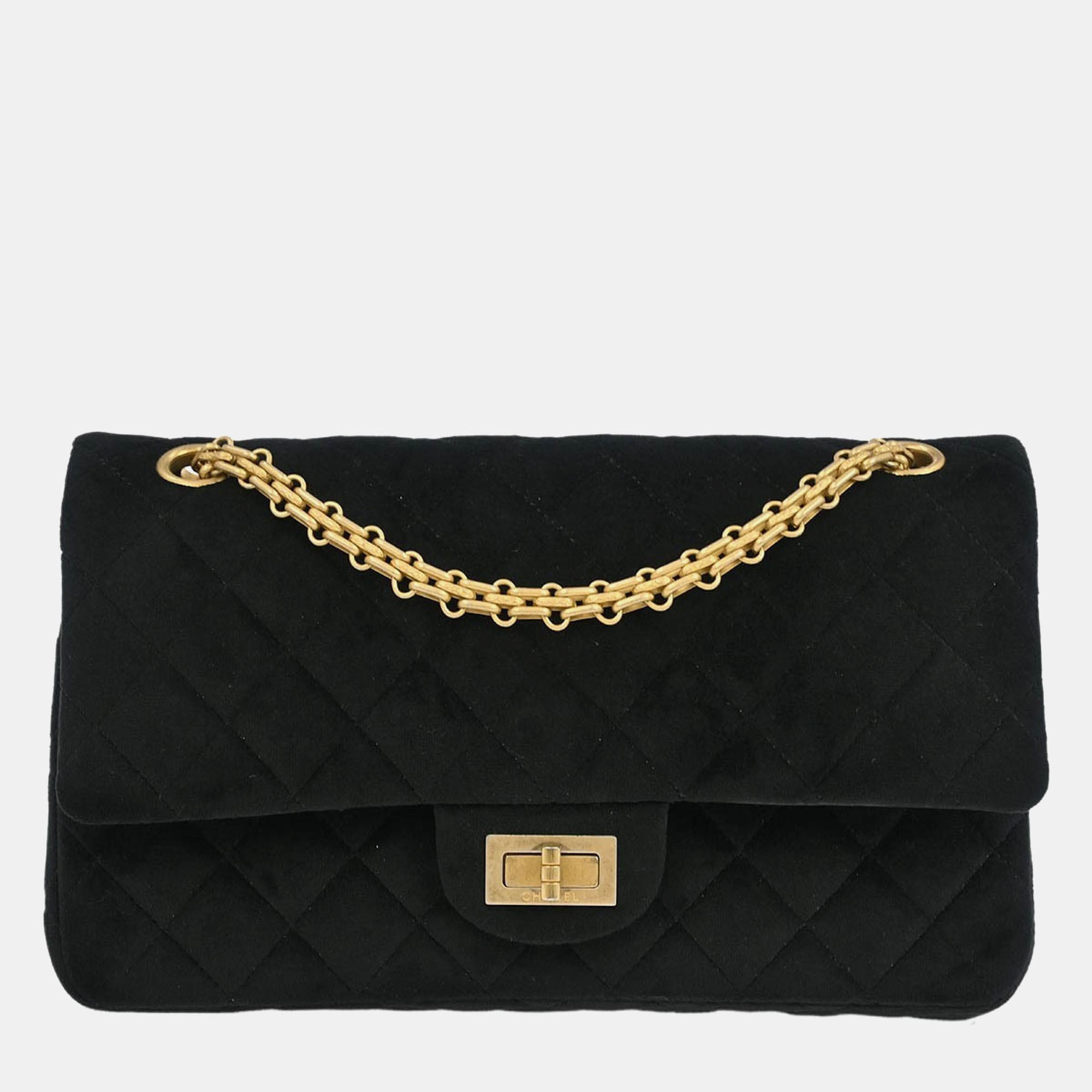 

Chanel Black Suede 2.55 Small Classic Double Flap Shoulder Bag