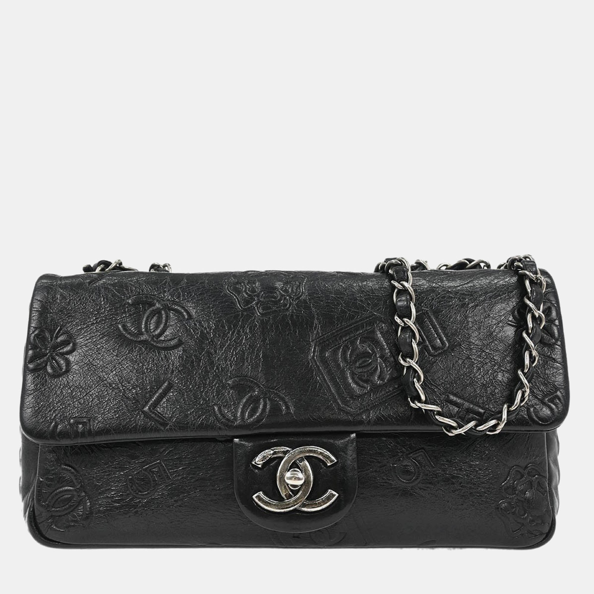 

Chanel Black Calfskin Icon Shoulder Bag