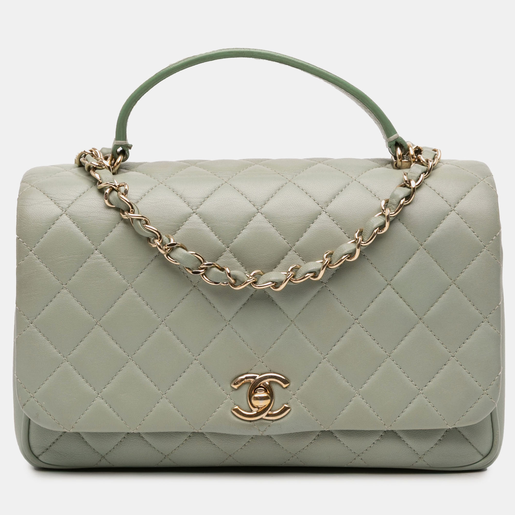 

Chanel Green Small Quilted Lambskin Citizen Chic Flap