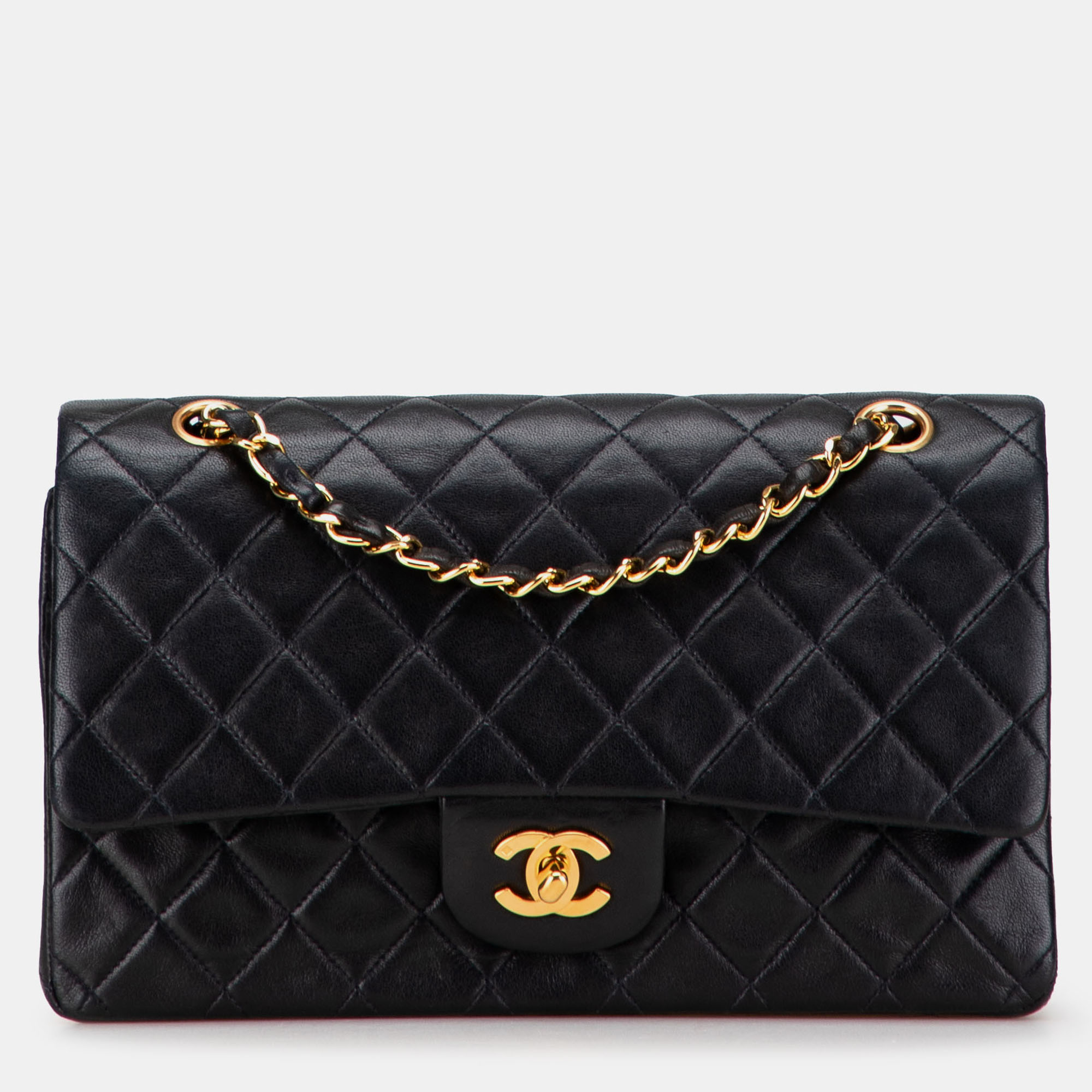

Chanel Black Medium Classic Lambskin Double Flap