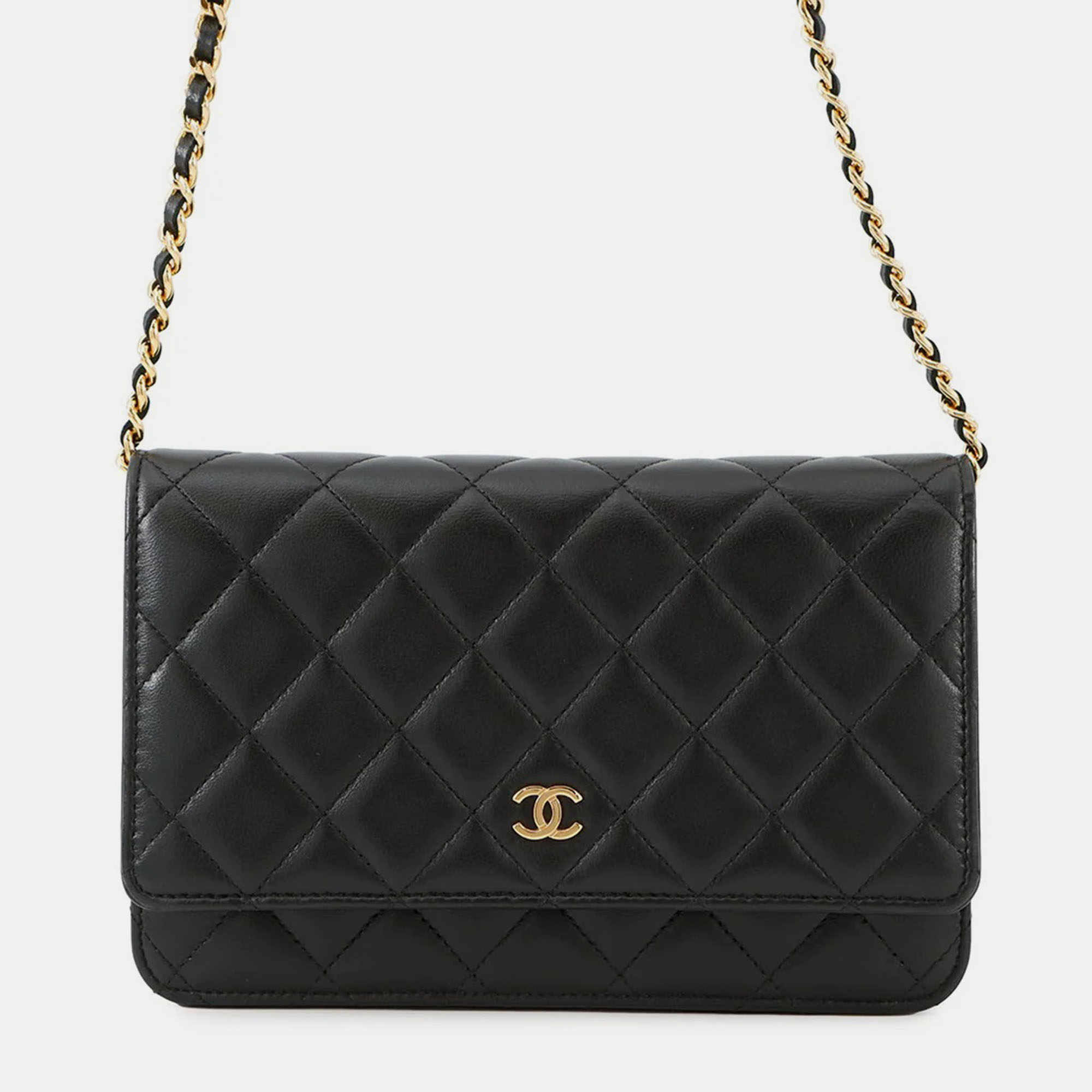 

Chanel Matelasse Chain Wallet Black Lambskin