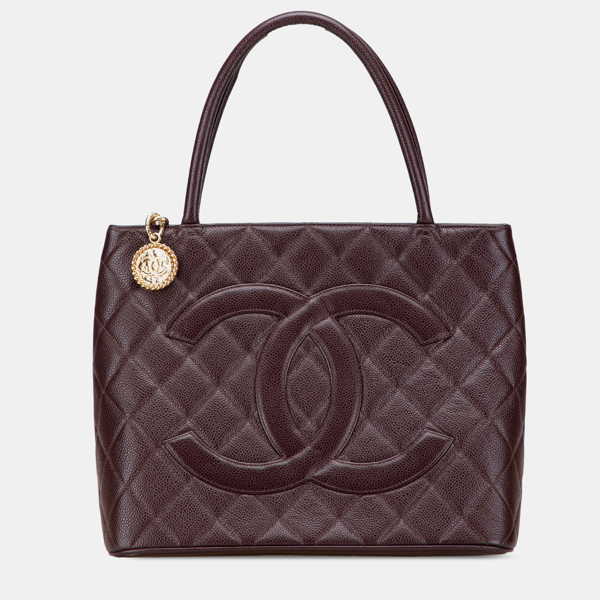 

Chanel Burgundy Caviar Medallion Tote
