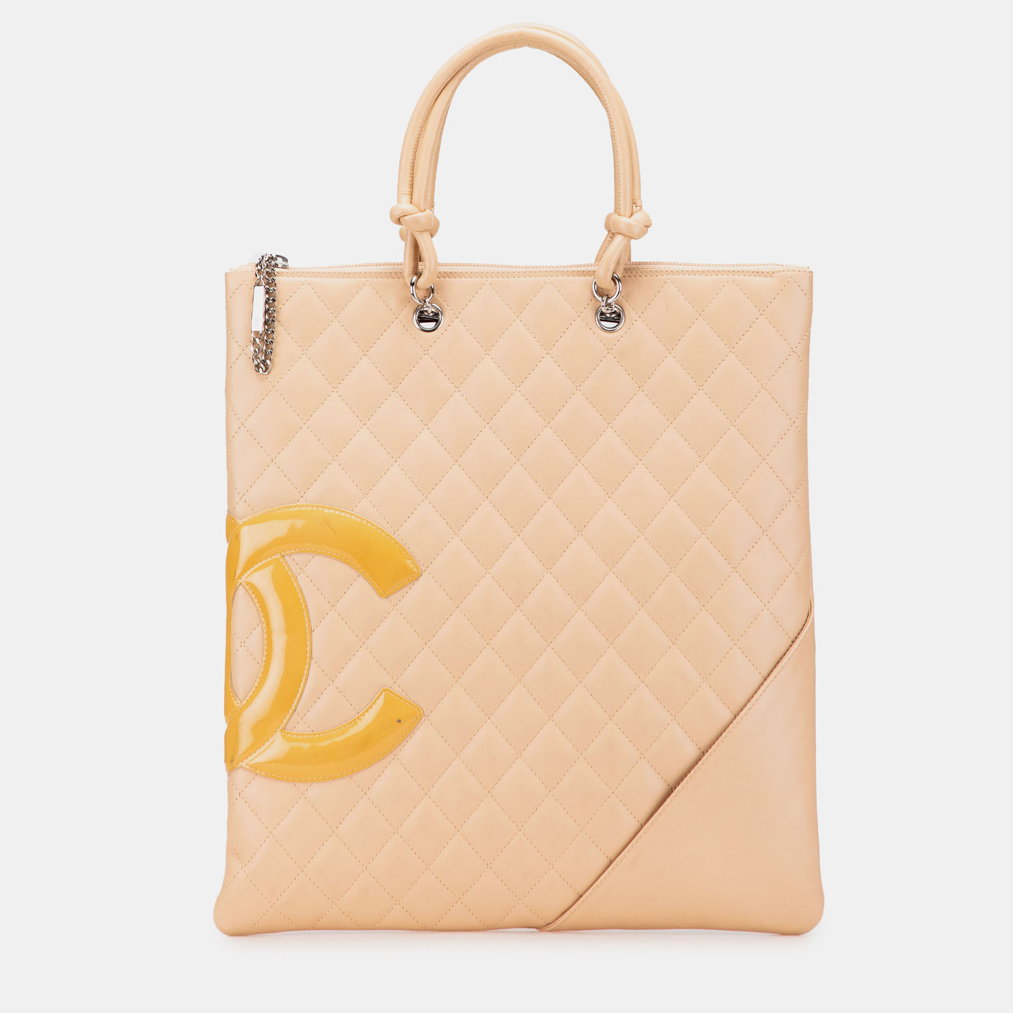 

Chanel Beige Quilted Lambskin Cambon Ligne Flat Tote