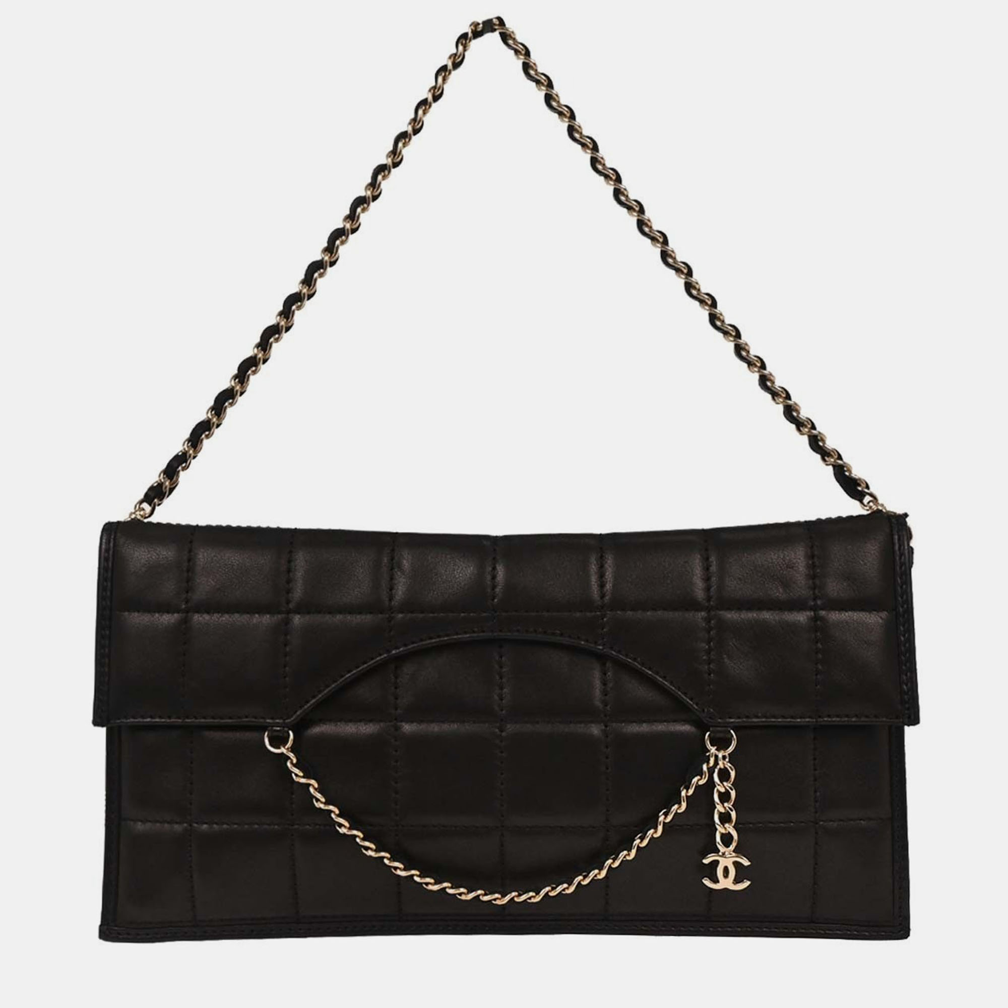 

Chanel Black Lambskin Choco Bar Chain Handbag