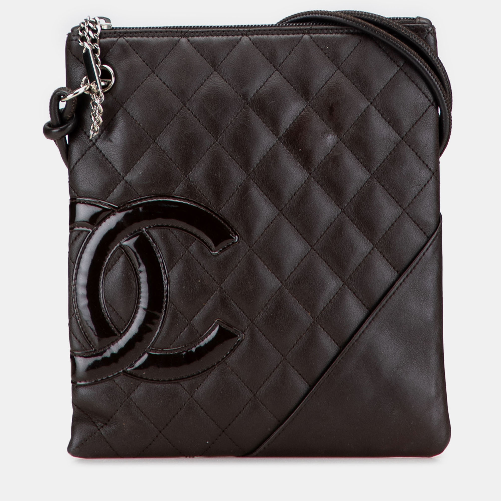 

Chanel Black Quilted Lambskin Cambon Ligne Flat Crossbody