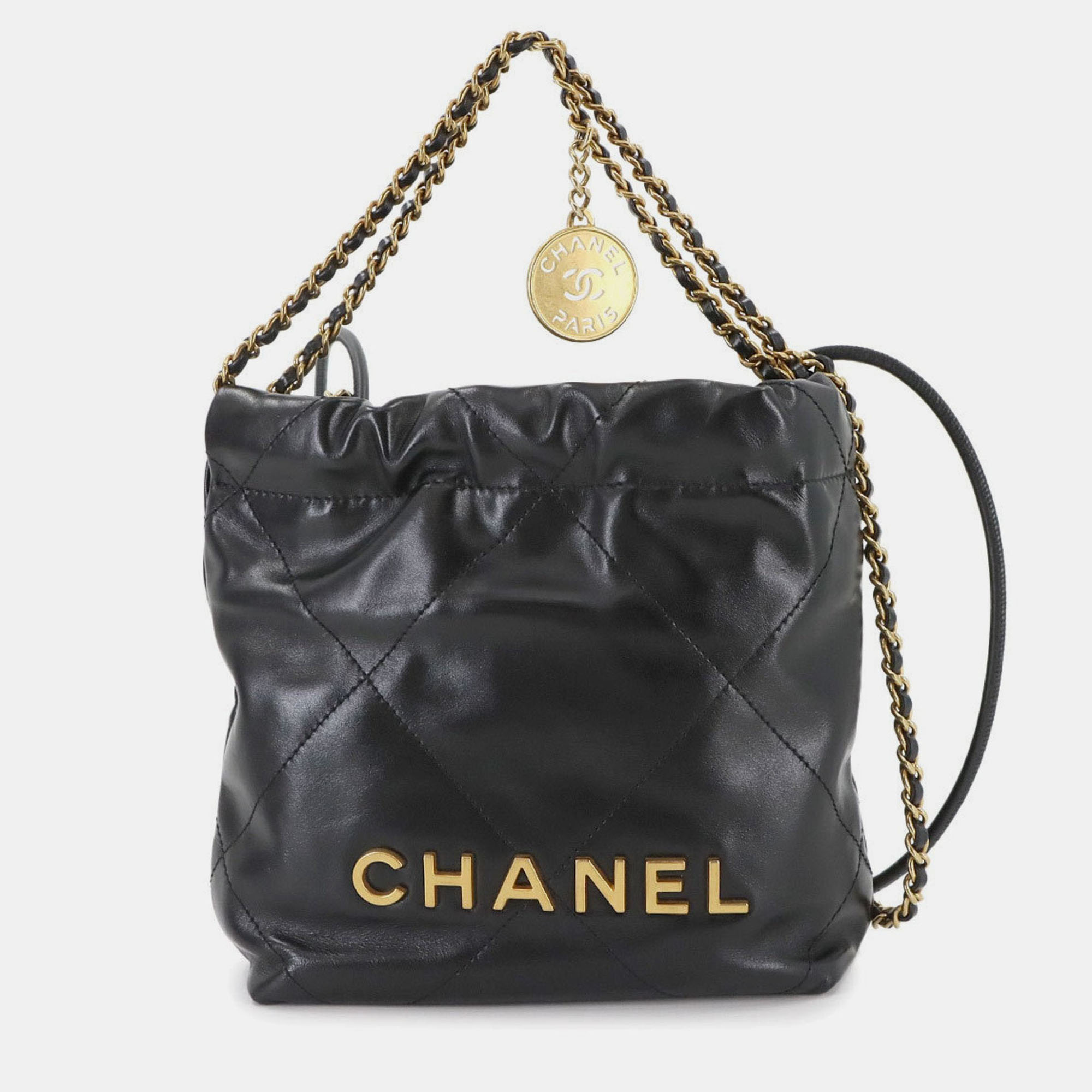 

Chanel 22 Black Leather Shoulder Bag
