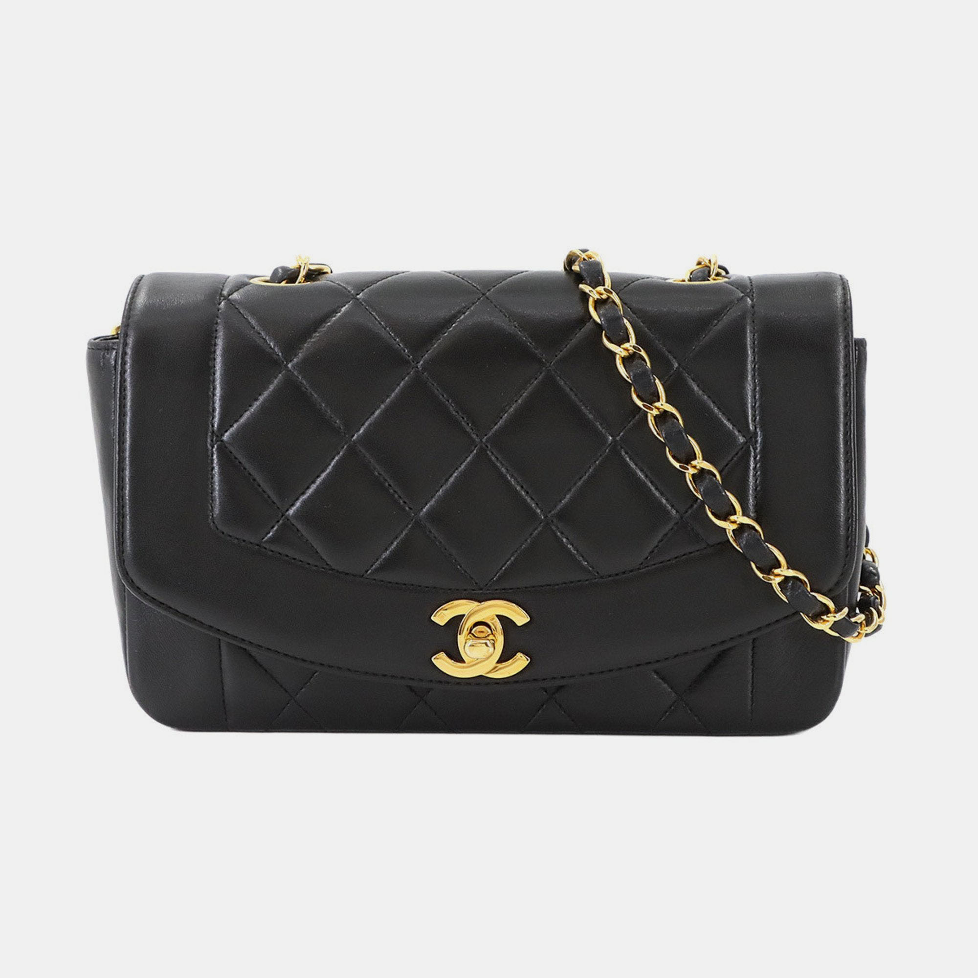 

Chanel Diana Black Leather Shoulder Bag