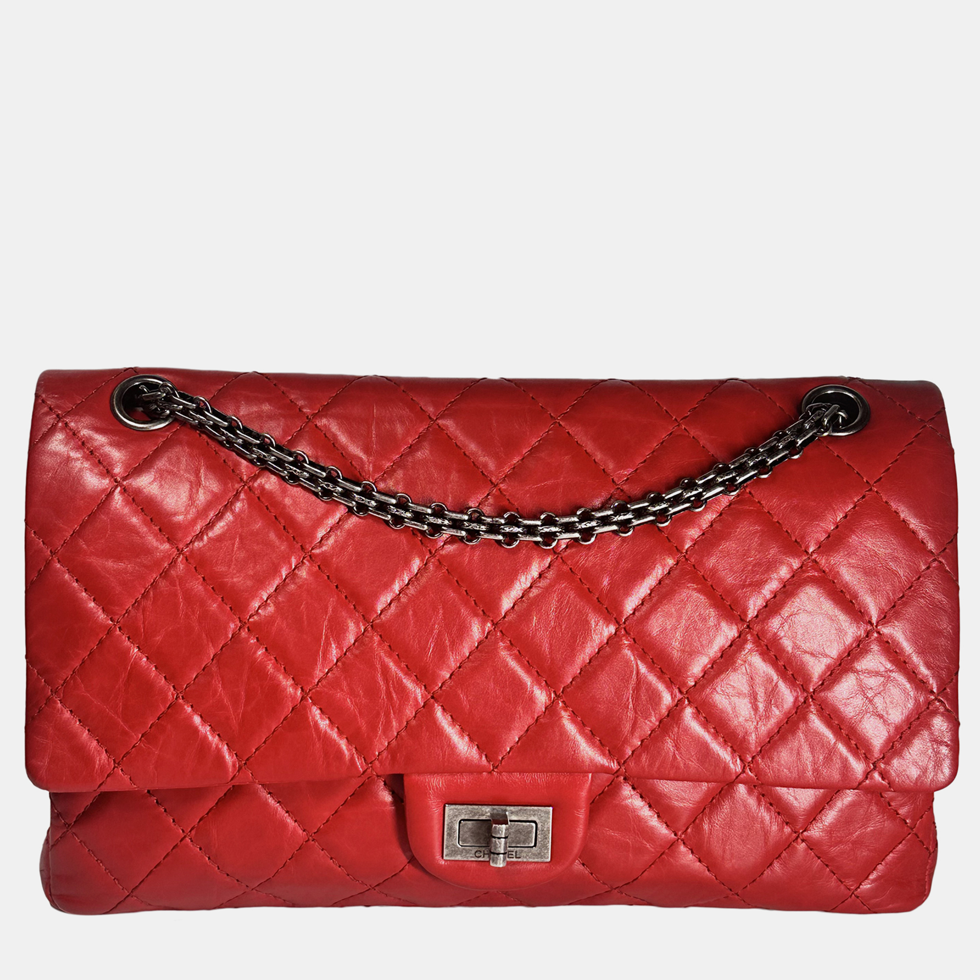 

Chanel 2.55 Medium Red Double Flap Bag