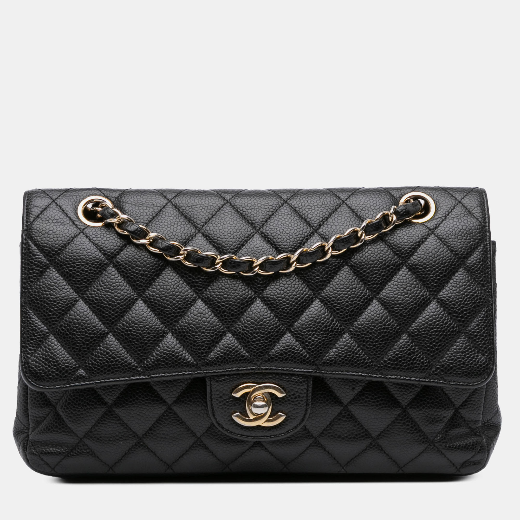 

Chanel Black Medium Classic Caviar Double Flap