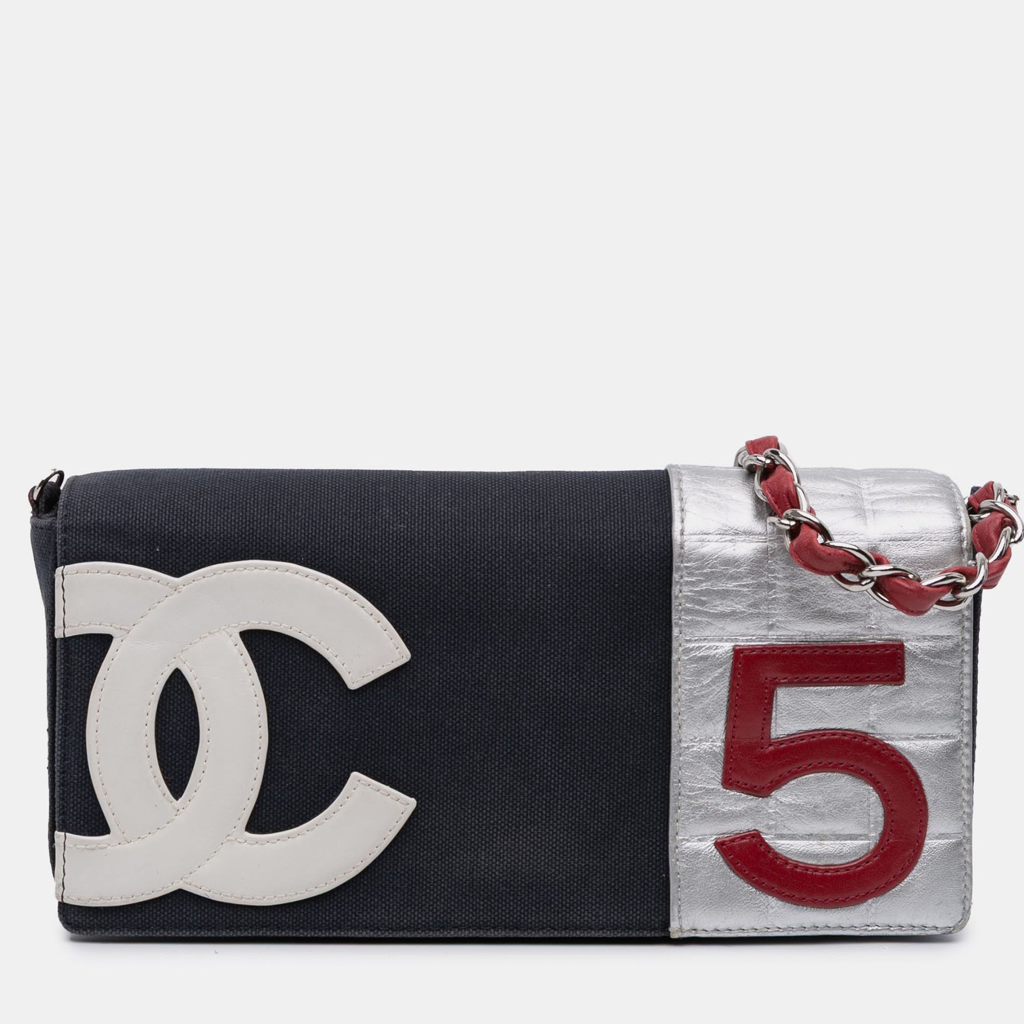 

Chanel Multicolor Multicolor Canvas and Leather No.5 Flap