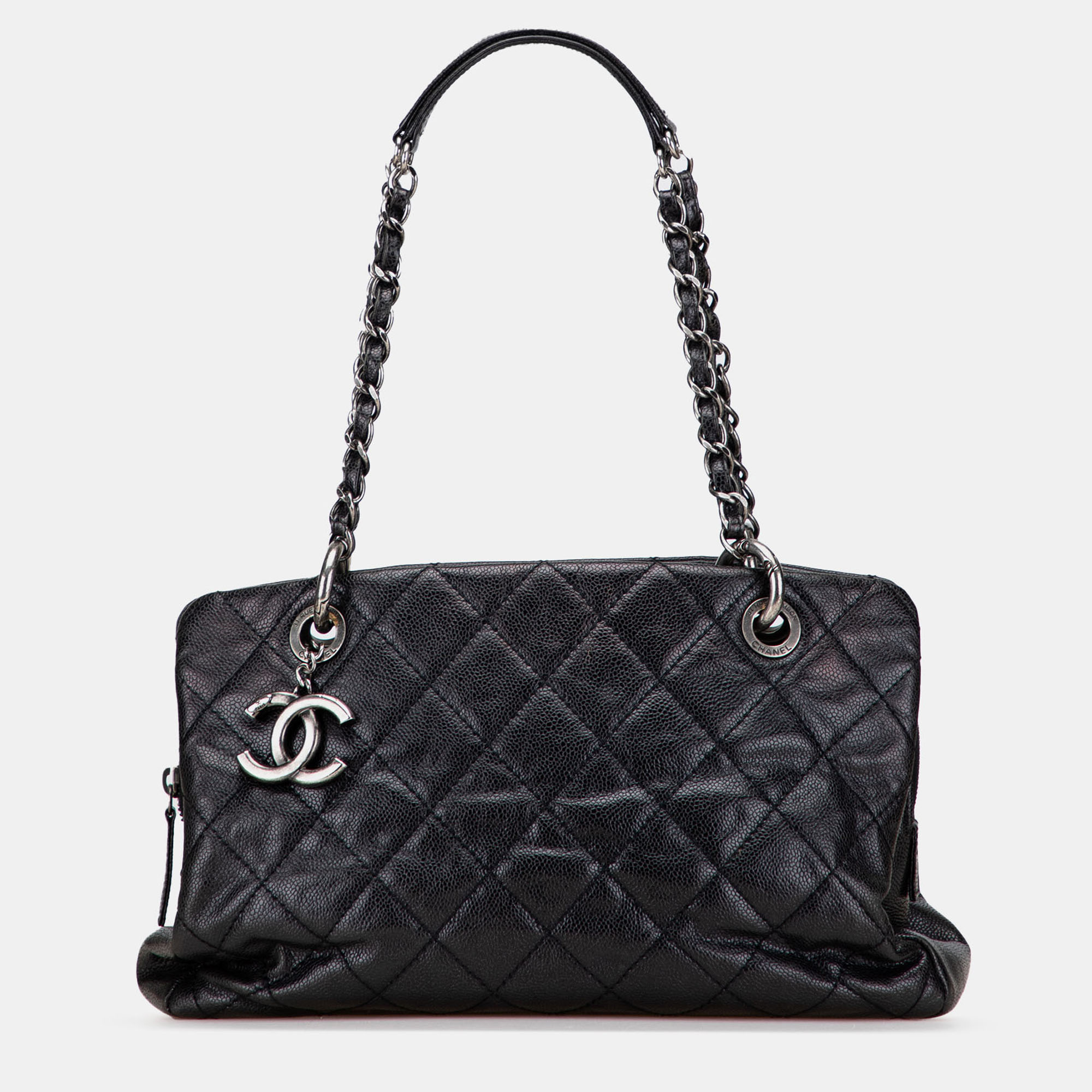 

Chanel Black Quilted Iridescent Caviar Chic Shopping Tote