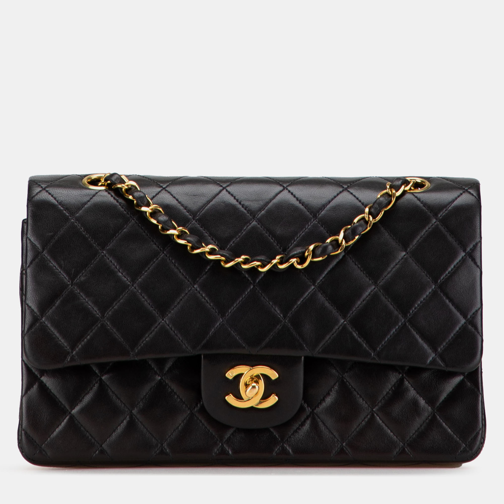 

Chanel Medium Classic Lambskin Double Flap, Black