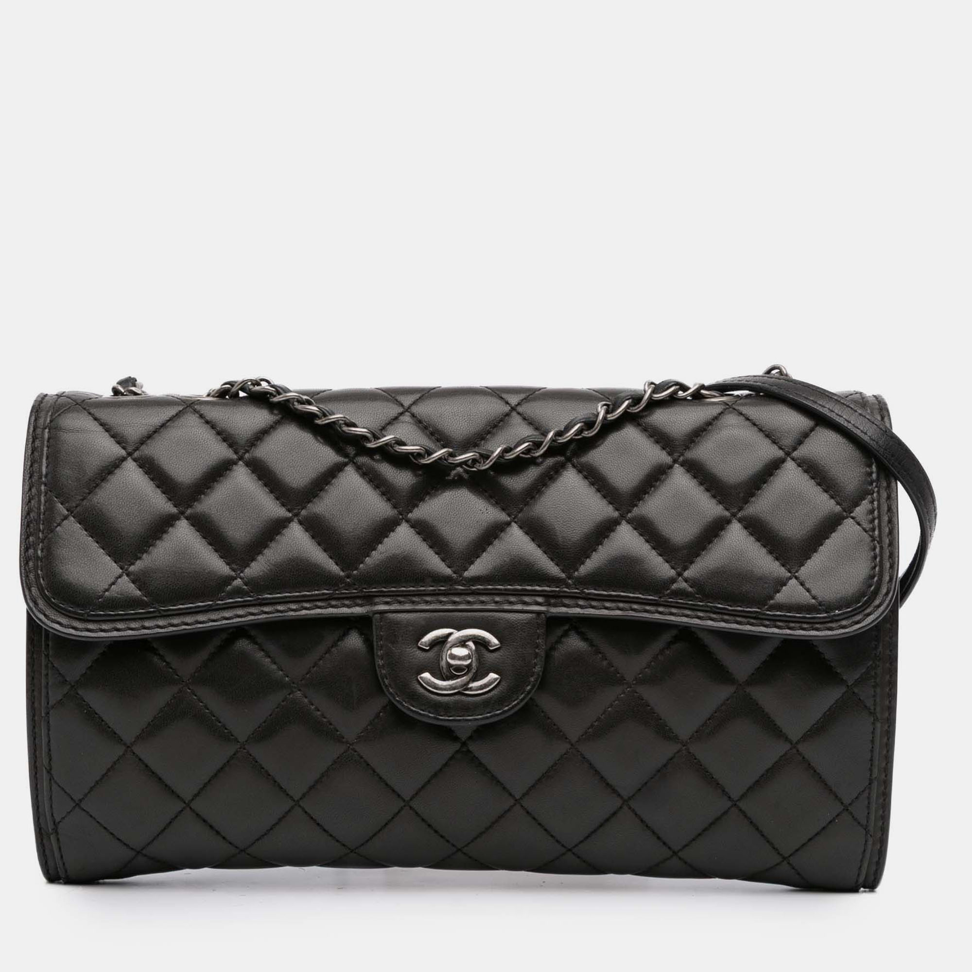 

Chanel Black Medium Quilted Lambskin Citizen Flap