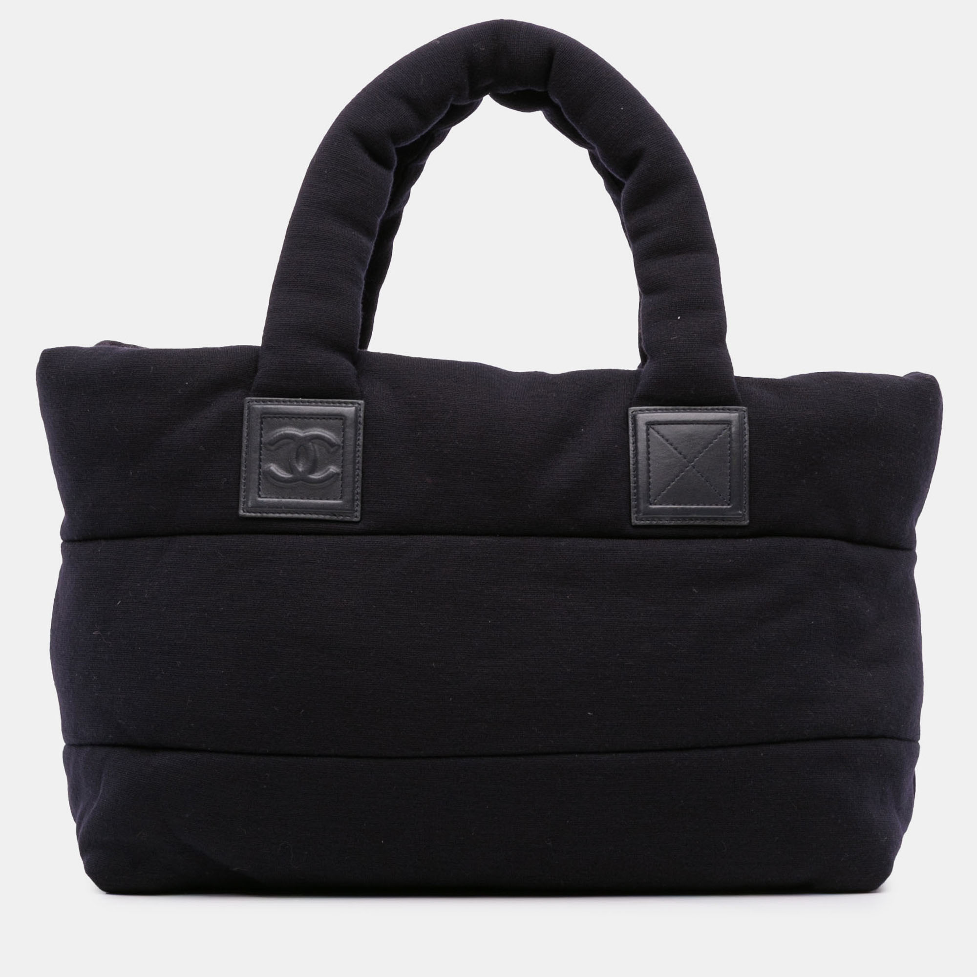 

Chanel Navy Blue Medium Jersey Lambskin Reversible Coco Cocoon Tote