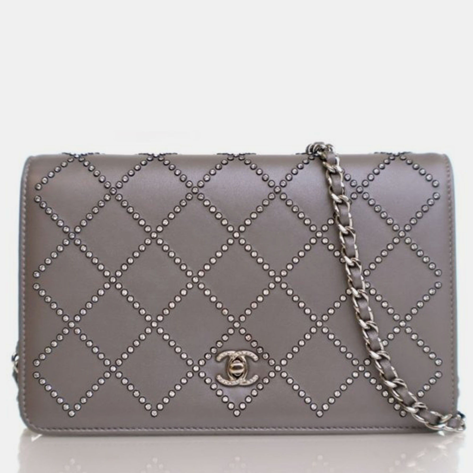 

Chanel Lambskin Wallet On Chain (WOC), Grey