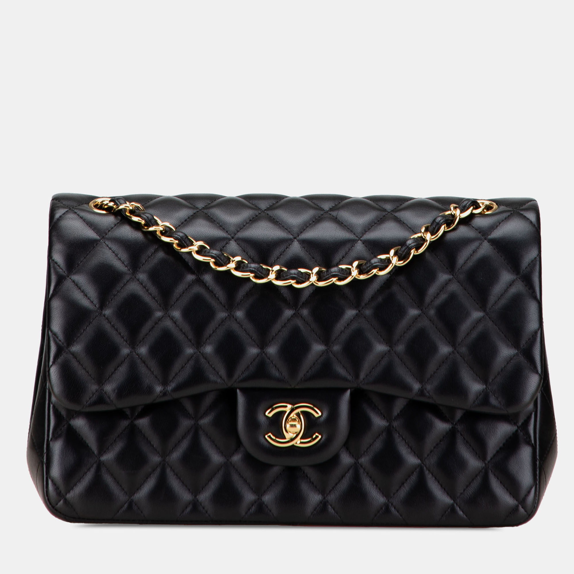 

Chanel Black Jumbo Classic Lambskin Double Flap
