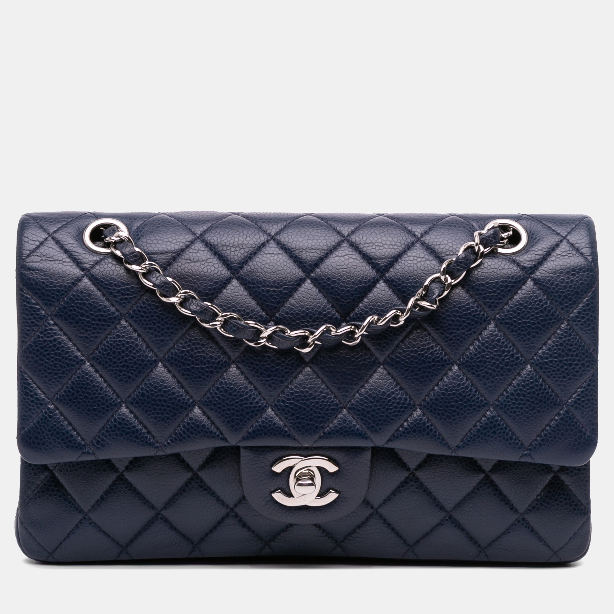 

Chanel Navy Blue Medium Classic Caviar Double Flap