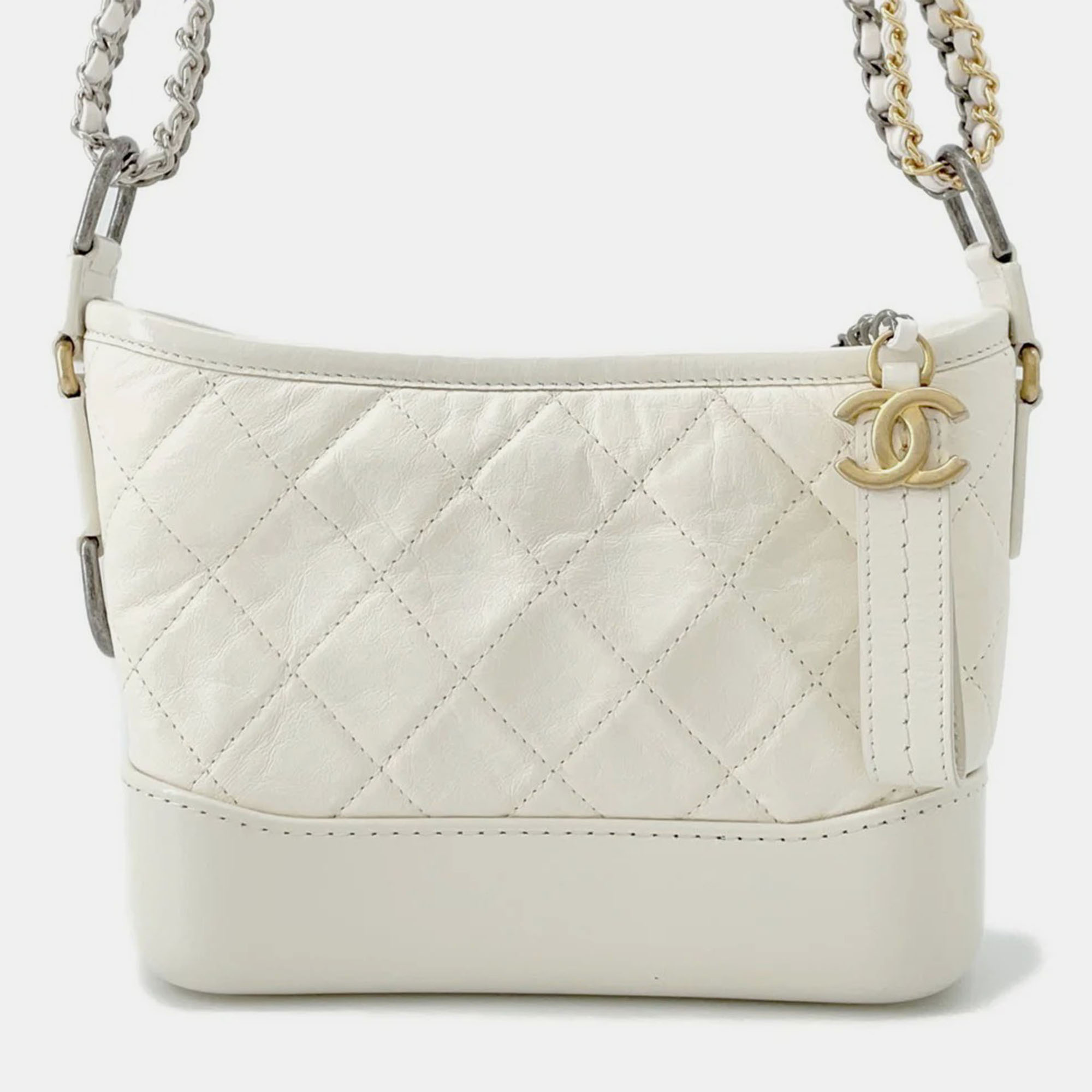 

Chanel Gabriel De Chanel Hobo Bag White Calf Leather Mini Handbag