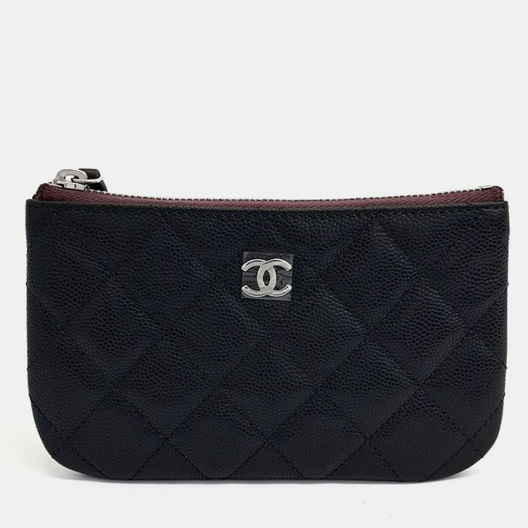 

Chanel Black Leather Caviar Pouch