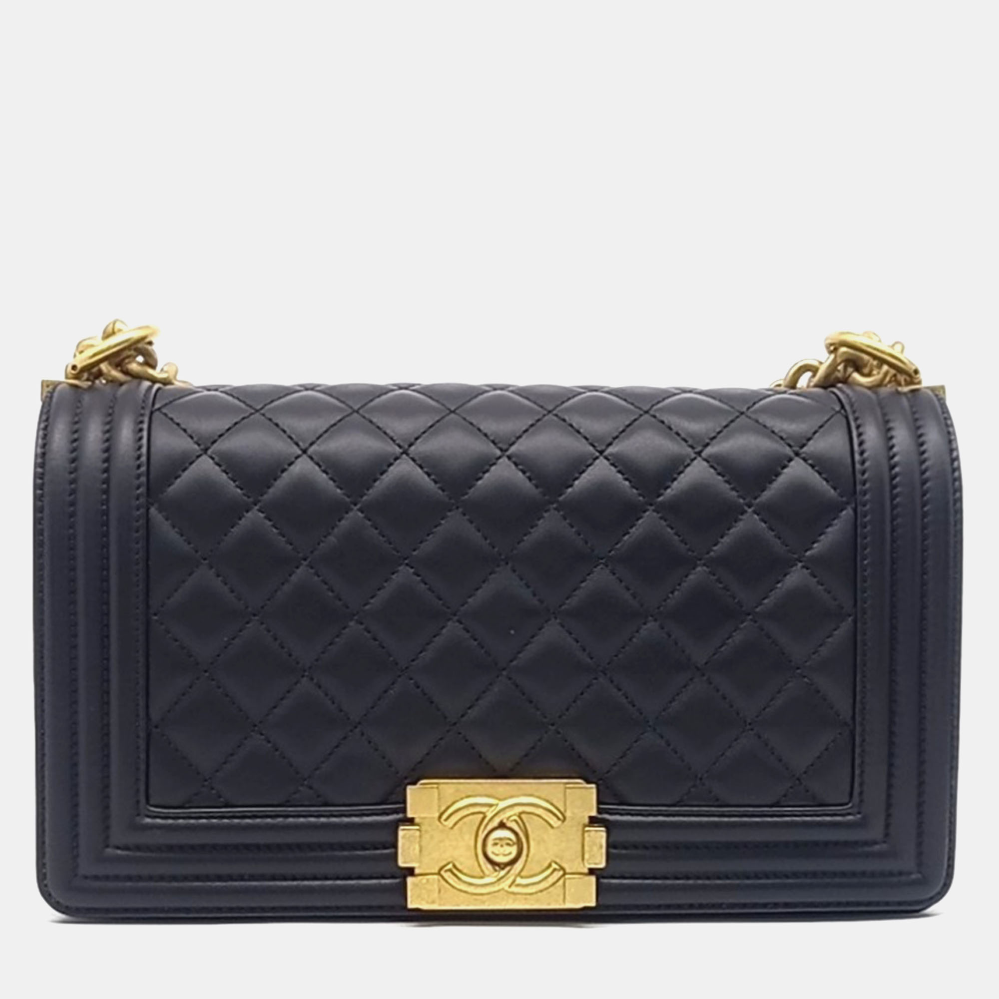 

Chanel Black Leather Boy Bag Medium