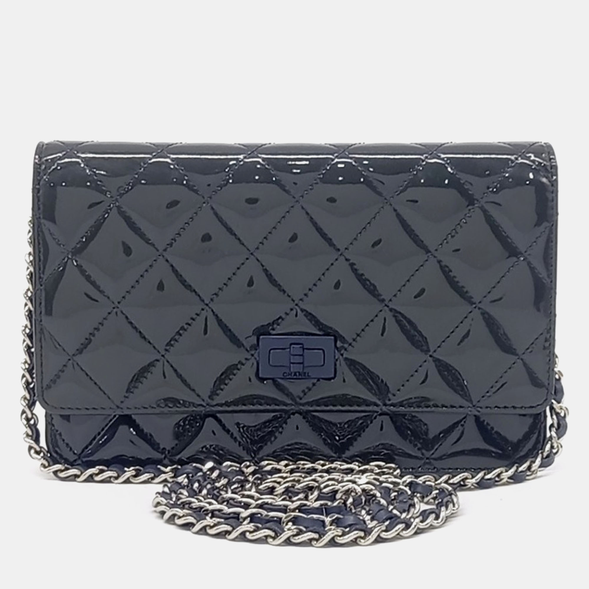 

Chanel Patent 2.55 WOC Mini Crossbody Bag, Navy blue