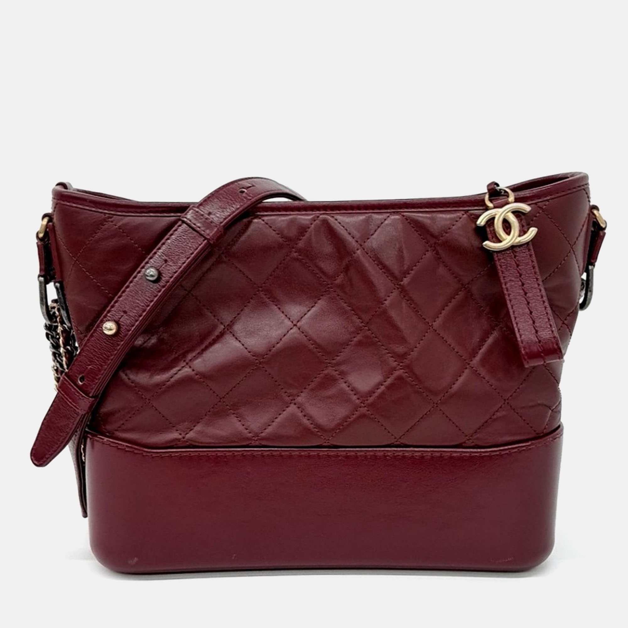 

Chanel Burgundy Leather Gabrielle Hobo Bag Medium