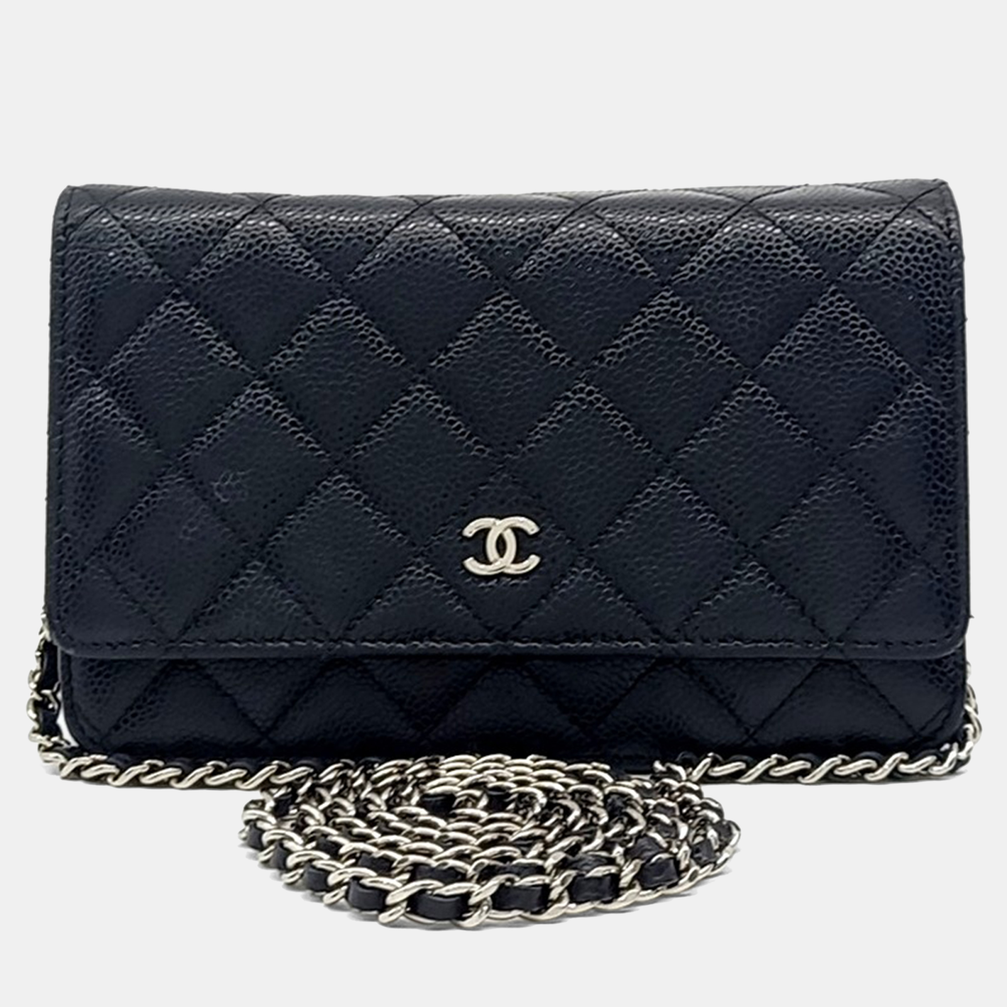 

Chanel Black Leather Caviar WOC Mini Crossbody Bag