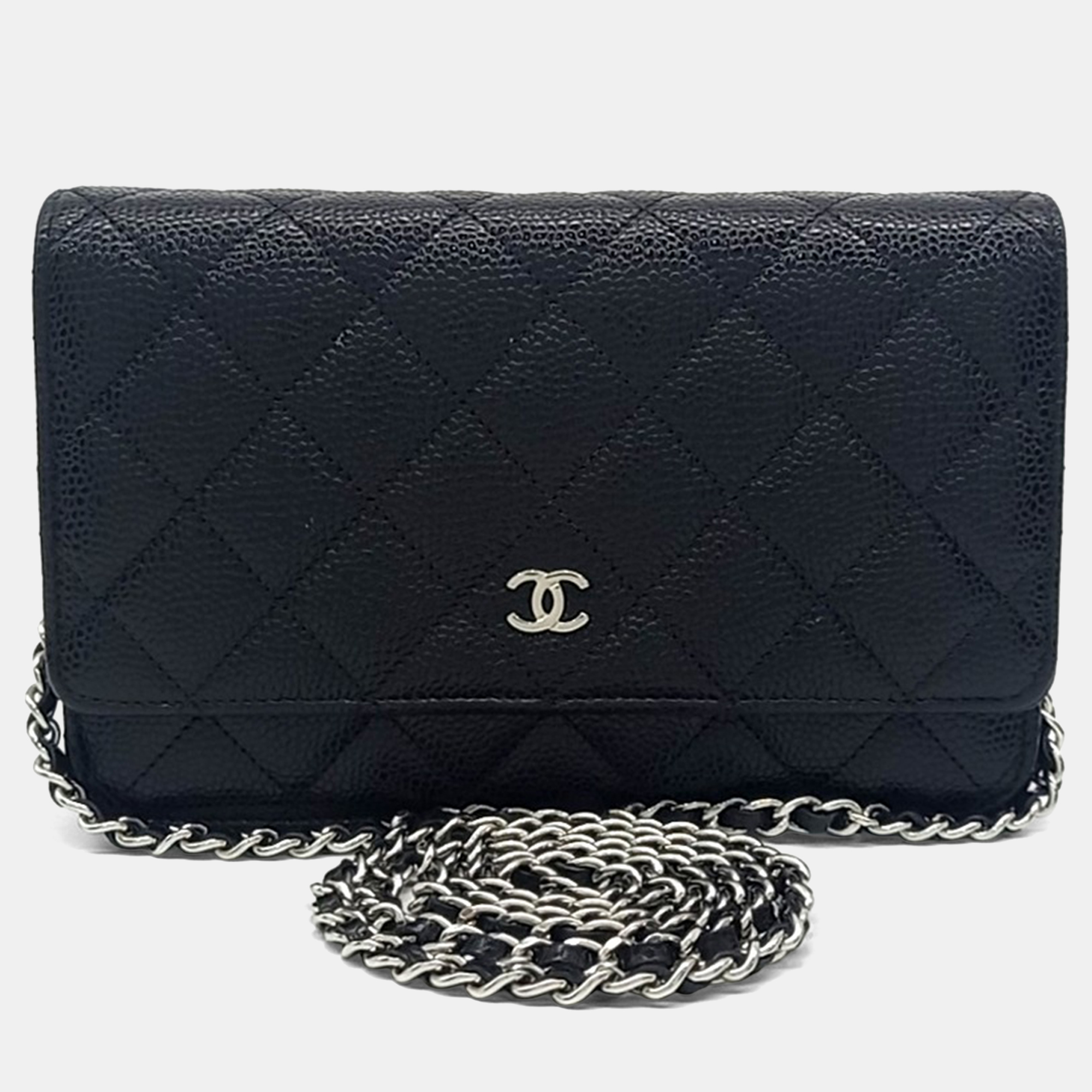 

Chanel Black Leather Caviar WOC Mini Crossbody Bag