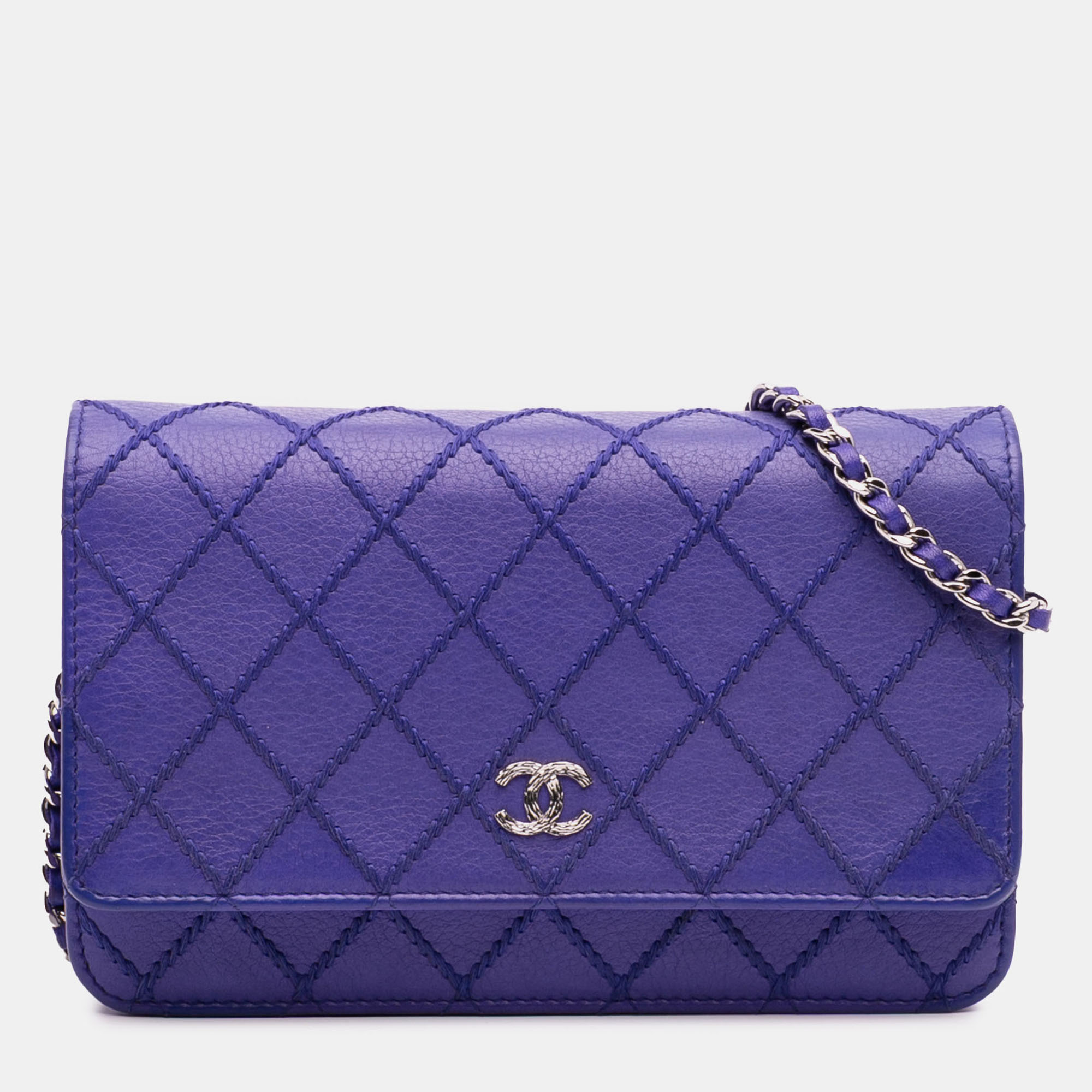 

Chanel Blue CC Quilted Calfskin Fancy Wallet On Chain