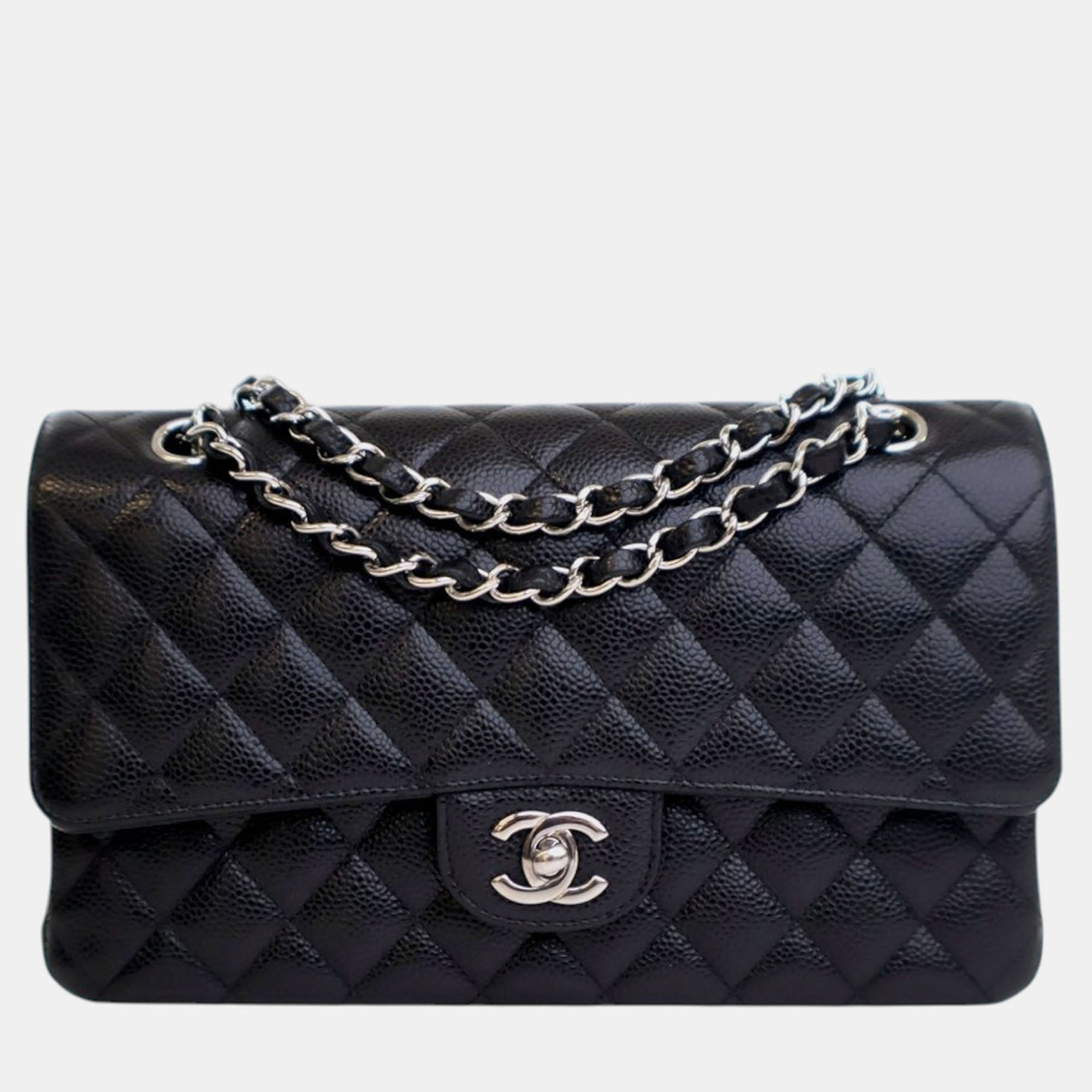 

Chanel Black Medium Classic Caviar Double Flap