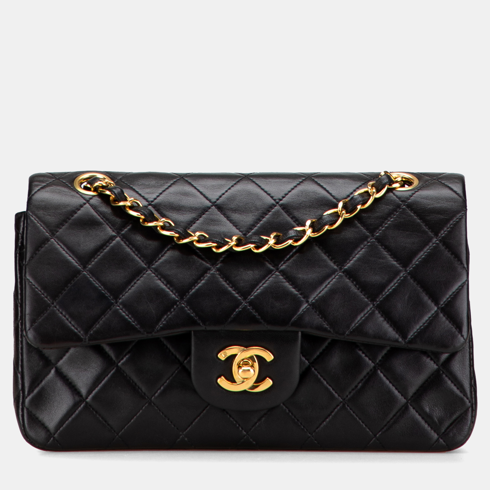 

Chanel Black Small Classic Lambskin Double Flap