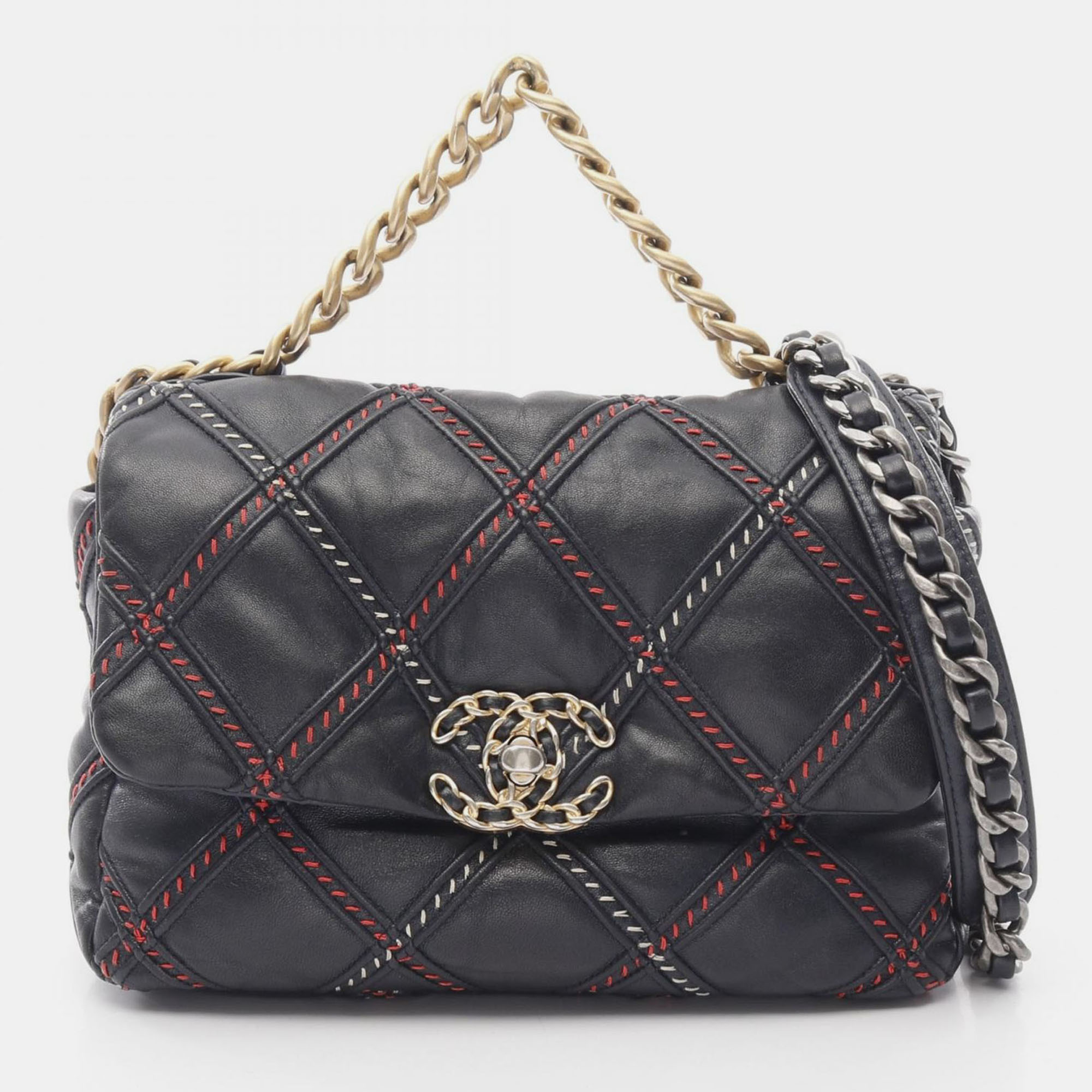 

Chanel 19 Navy Blue Leather Shoulder Bag