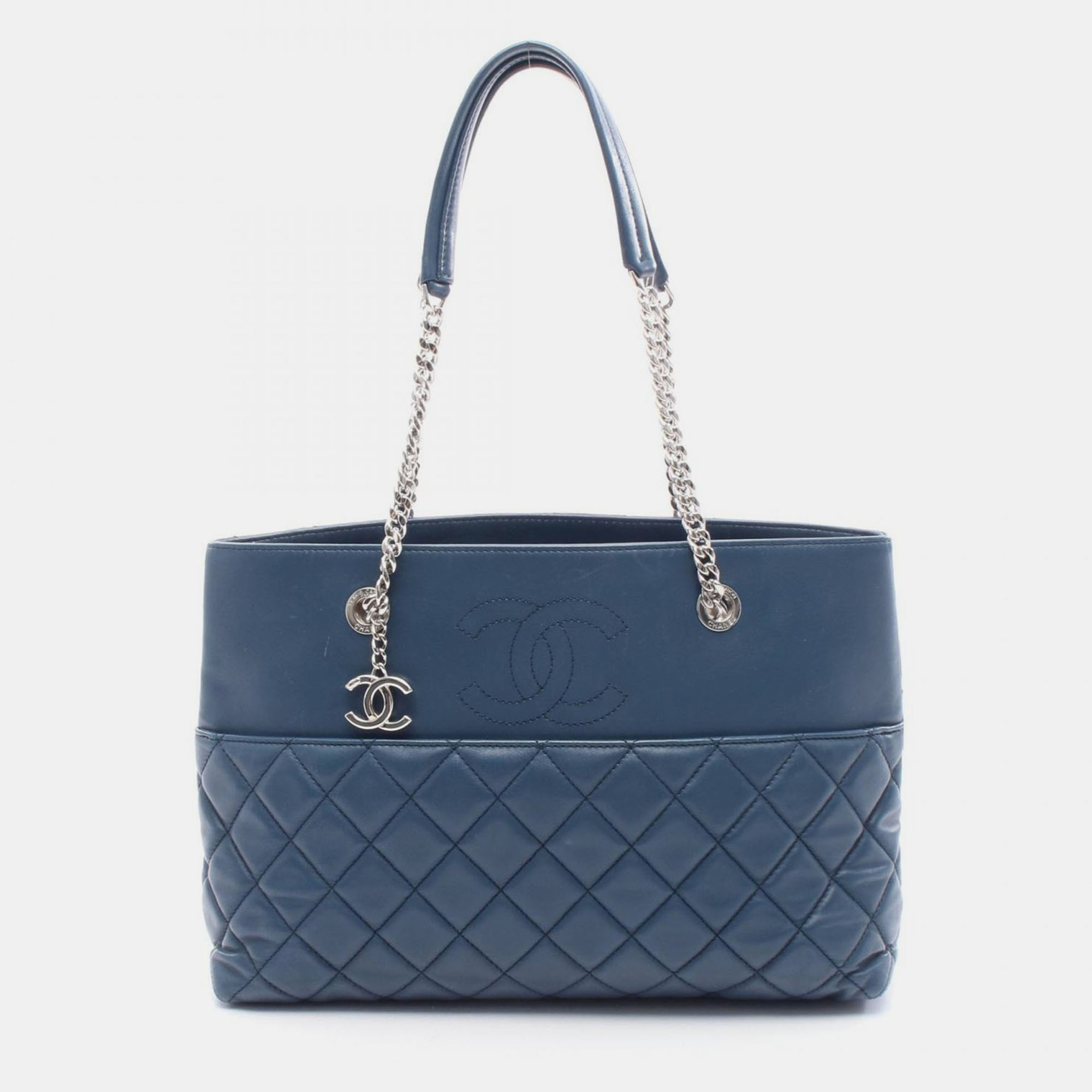 Pre-owned Chanel Urban Delight Blue Leather Tote Bag