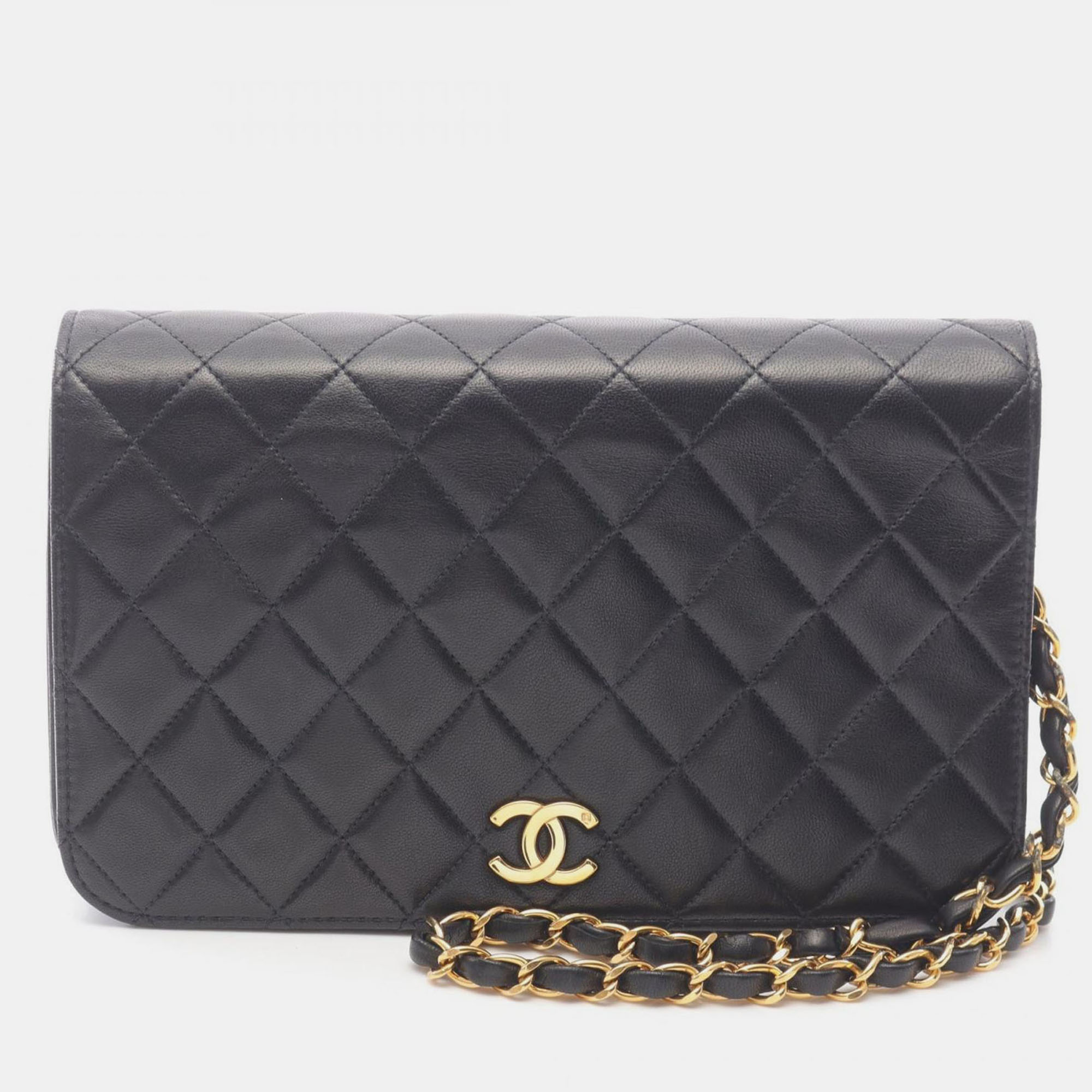 

Chanel Full Flap Black Leather Shoulder Bag