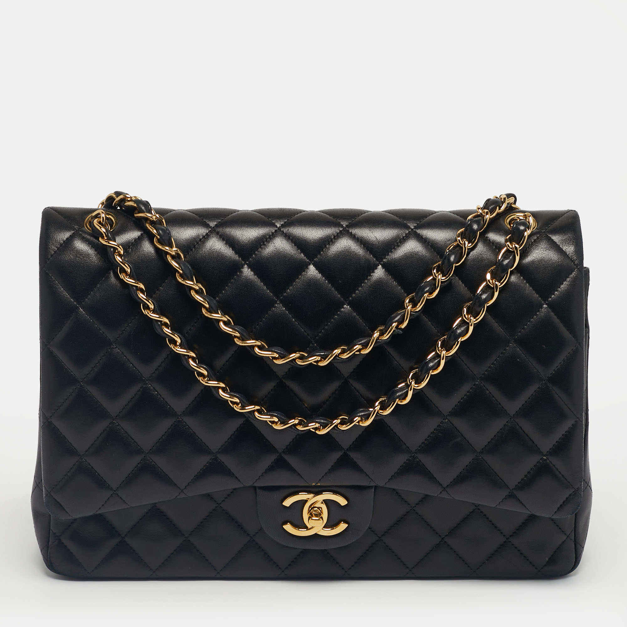 

Chanel Black Quilted Leather Maxi Classic Double Flap Bag