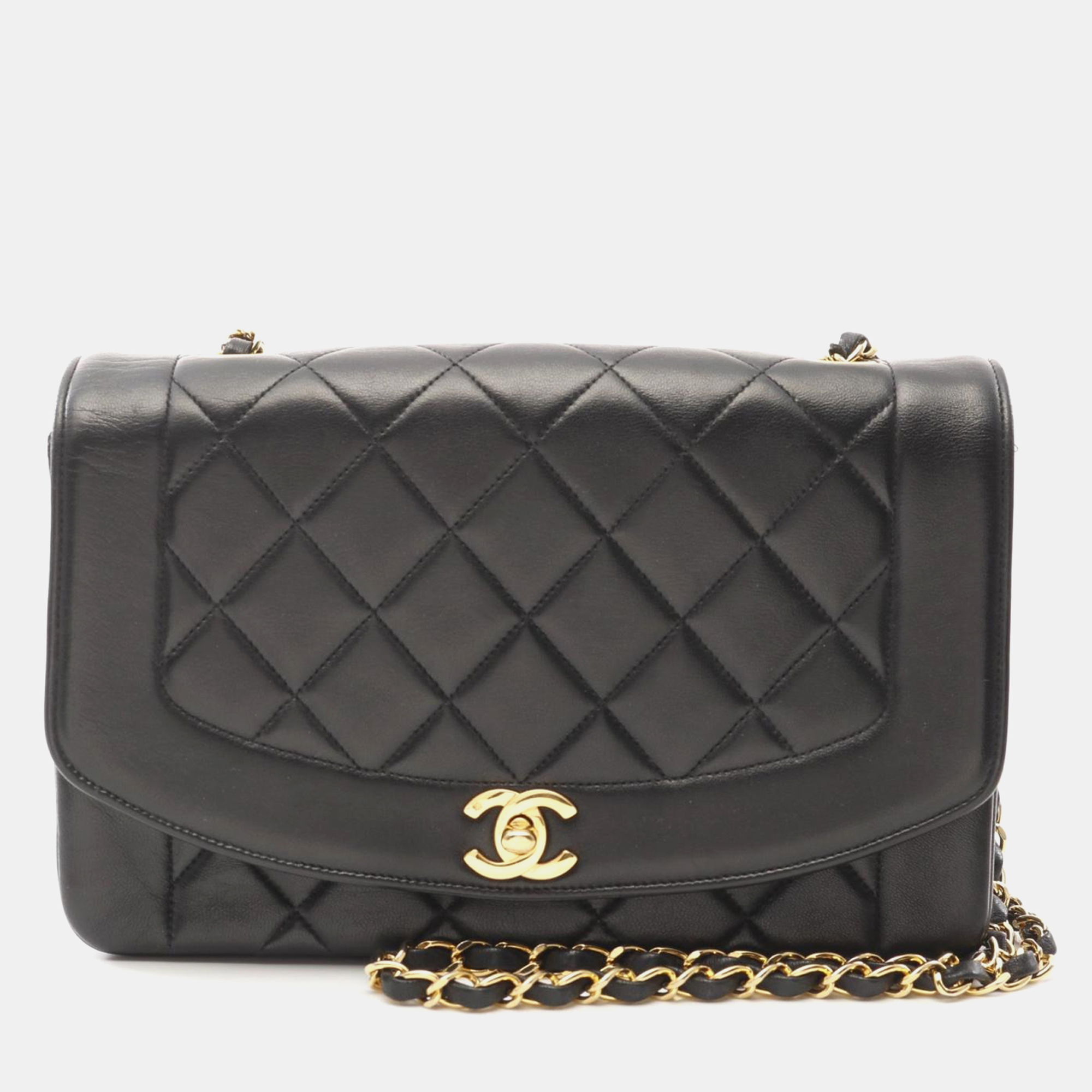 

Chanel Diana Black Quilted Leather Flap Shoulder Bag