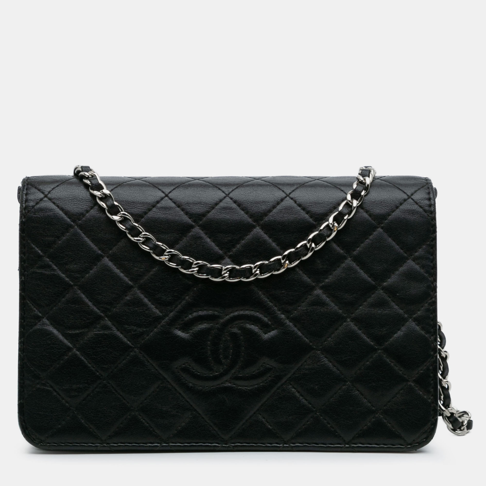 

Chanel Black CC Quilted Lambskin Wallet On Chain