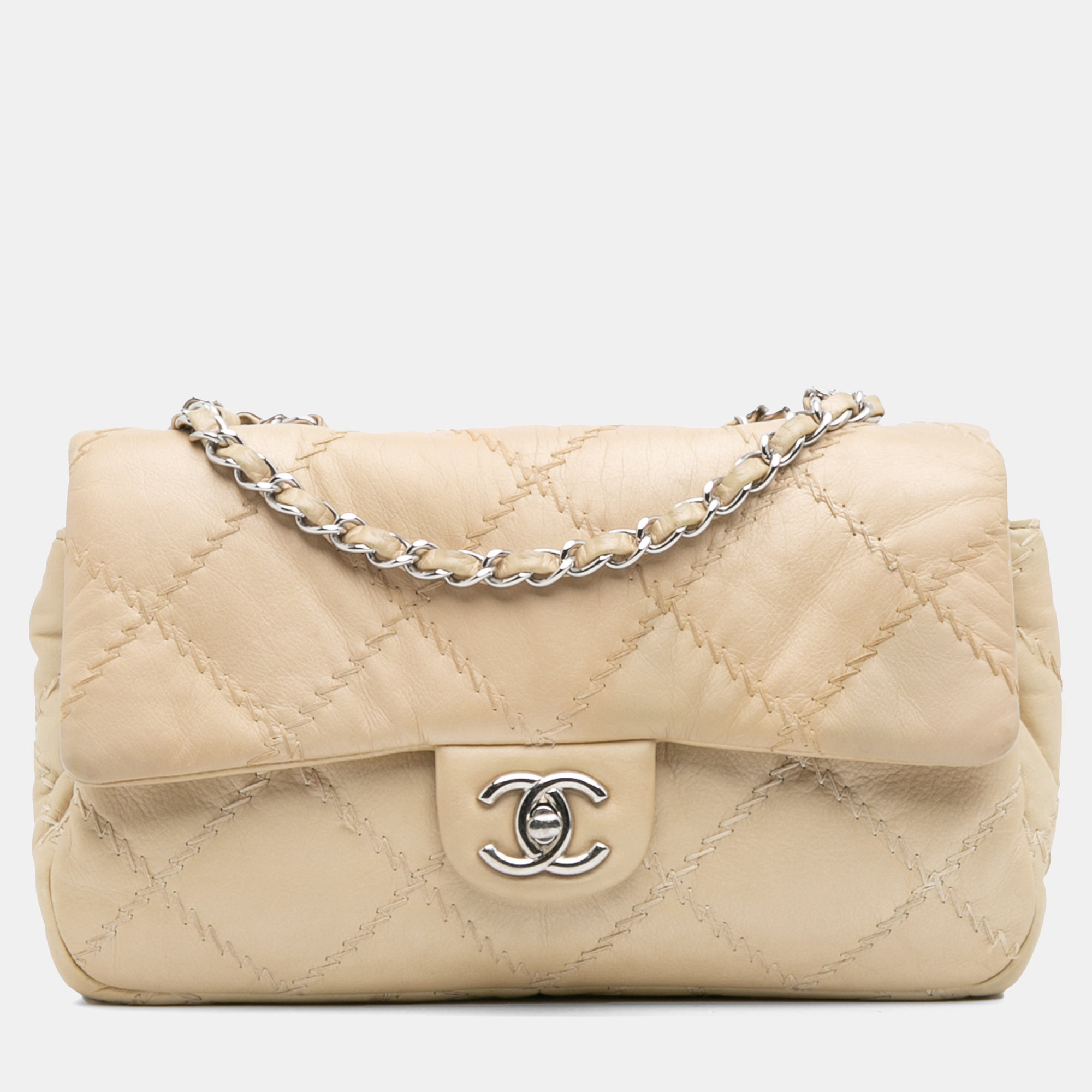 

Chanel Gold CC Quilted Calfskin Ultimate Stitch Flap