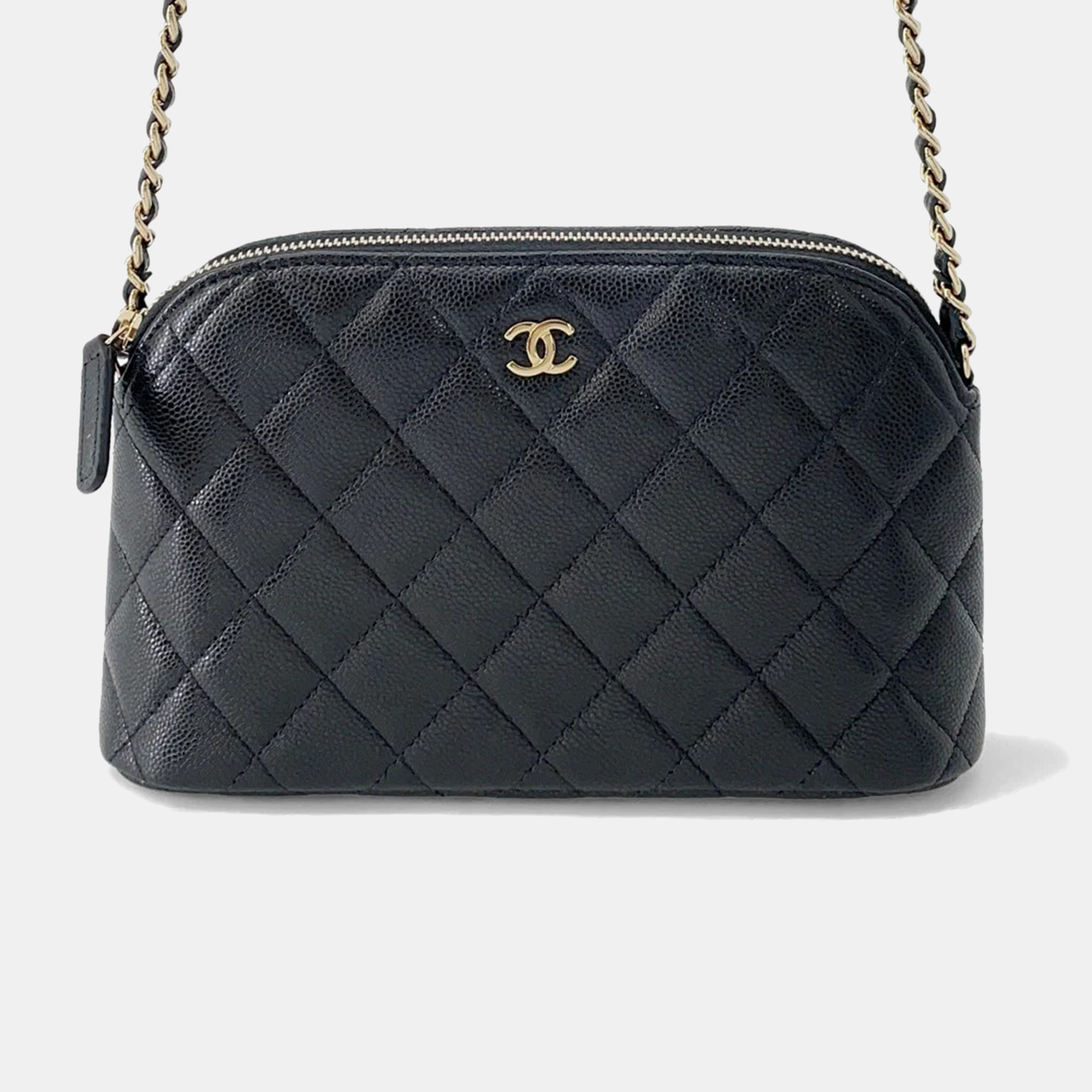 

Chanel Matelasse Chain shoulder Bag Black Caviar Leather Size