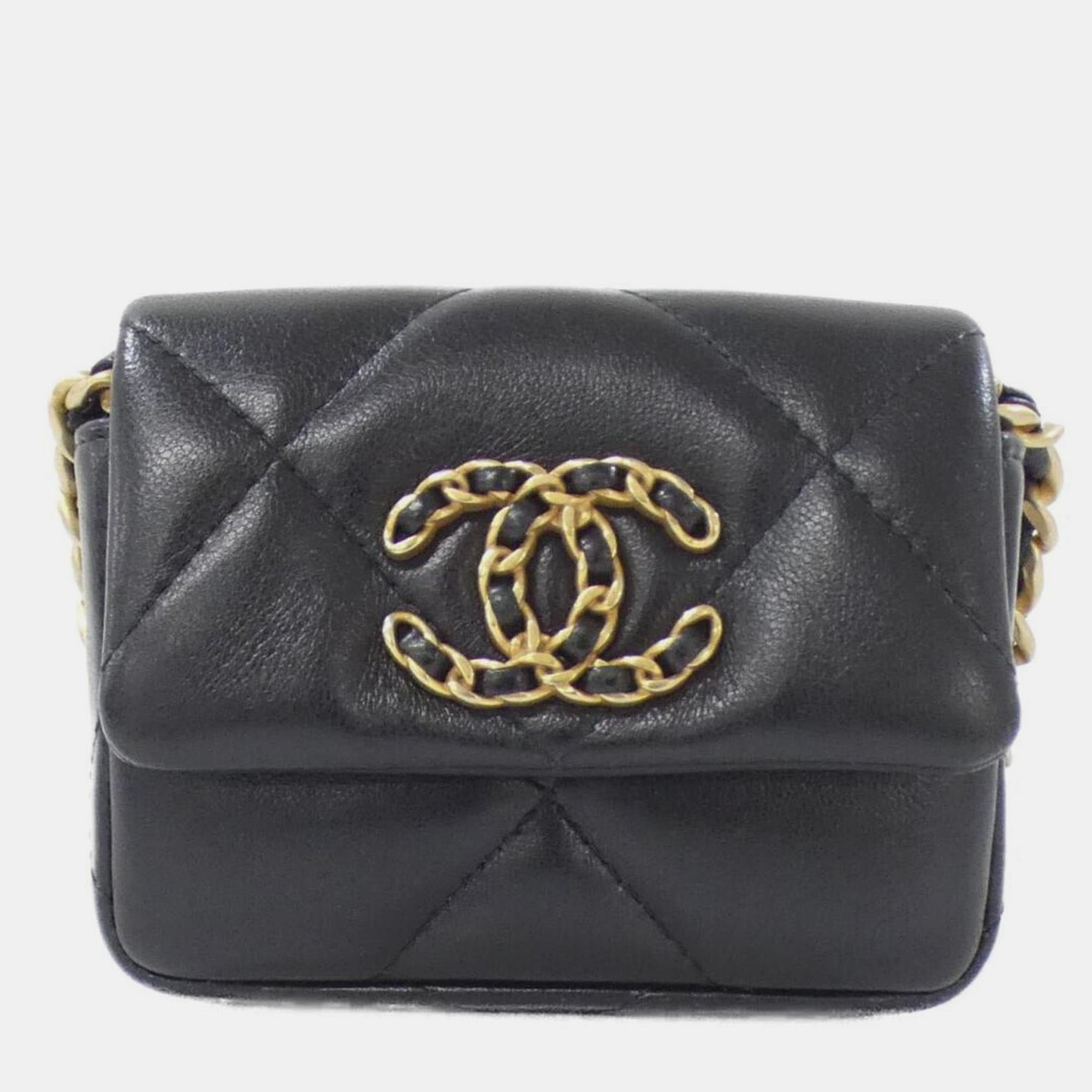 

Chanel 19 Line Waist Bag, Black