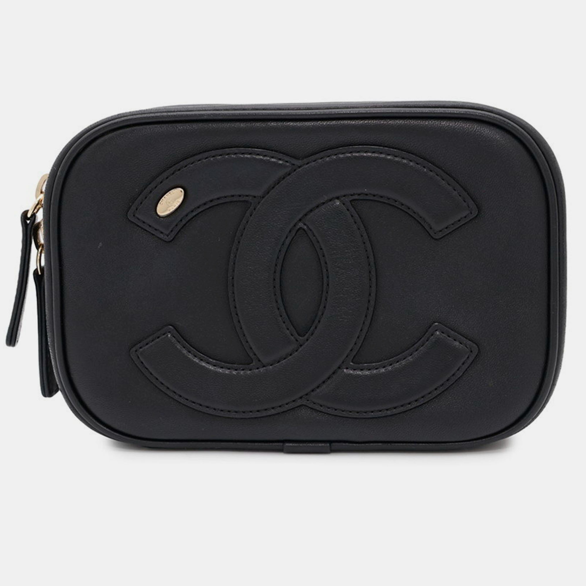 

Chanel Body Bag Coco Mark Lambskin Chanel Waist Black