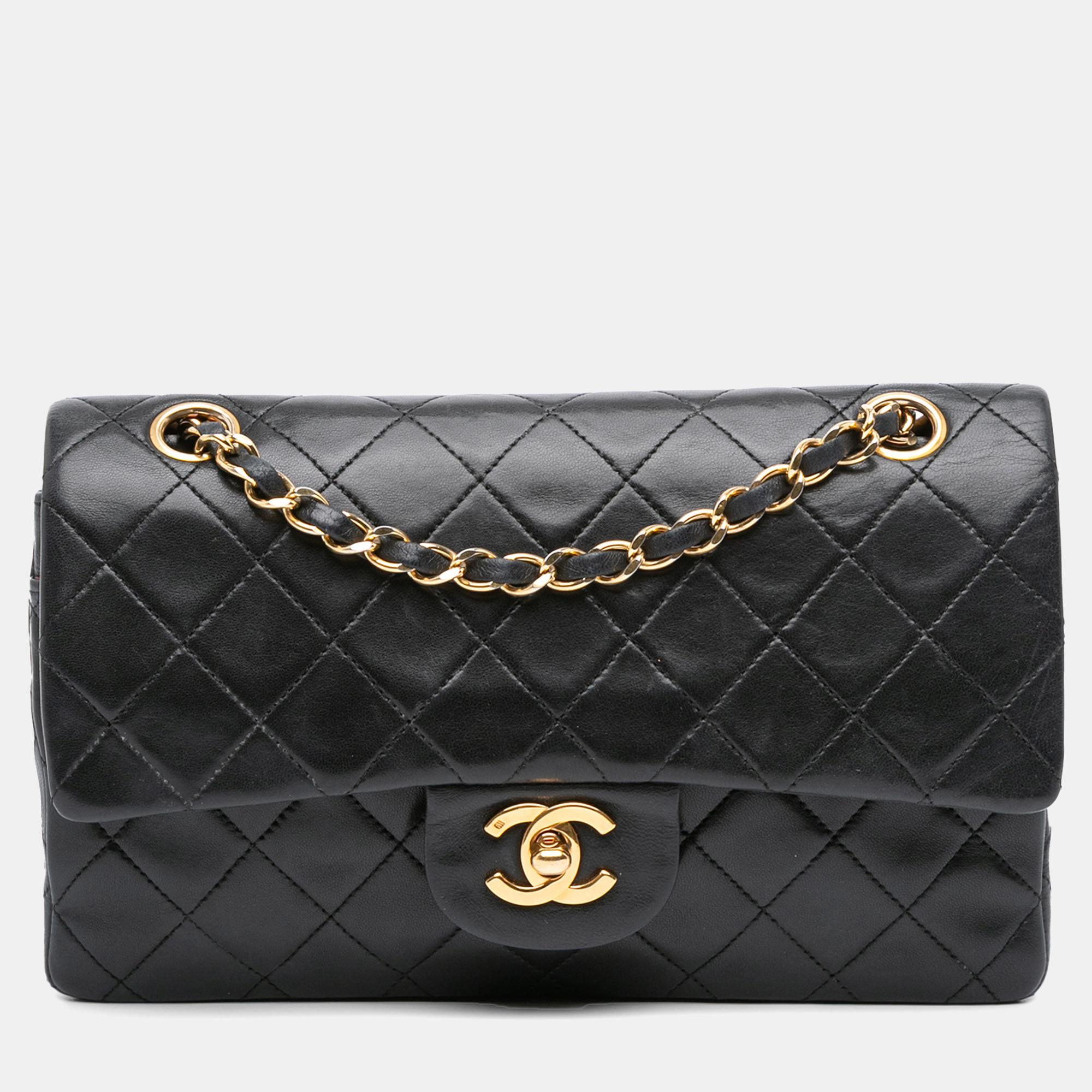 

Chanel Black Small Classic Lambskin Double Flap