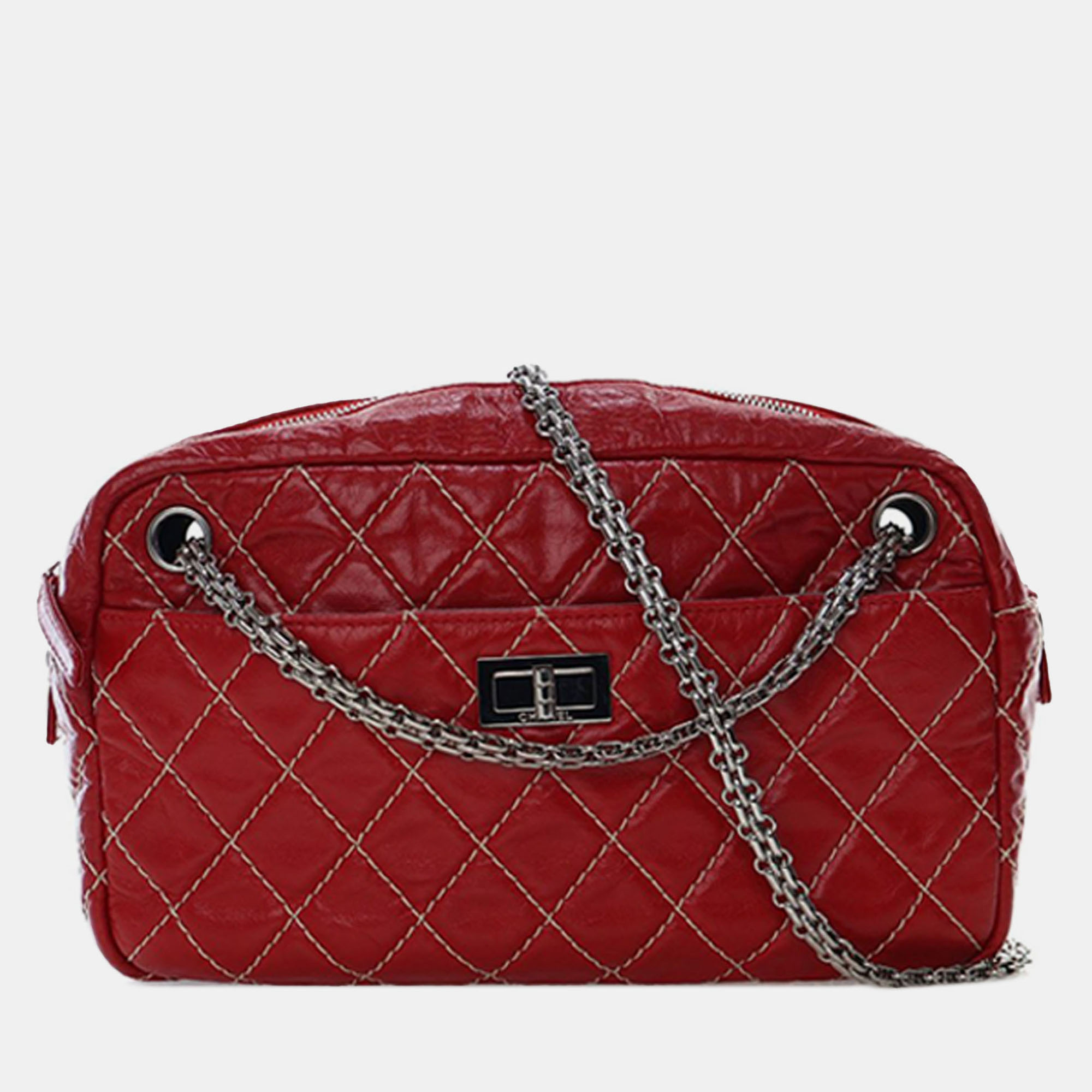 

Chanel Red Medium Quilted Aged Calfskin Reissue Camera Bag