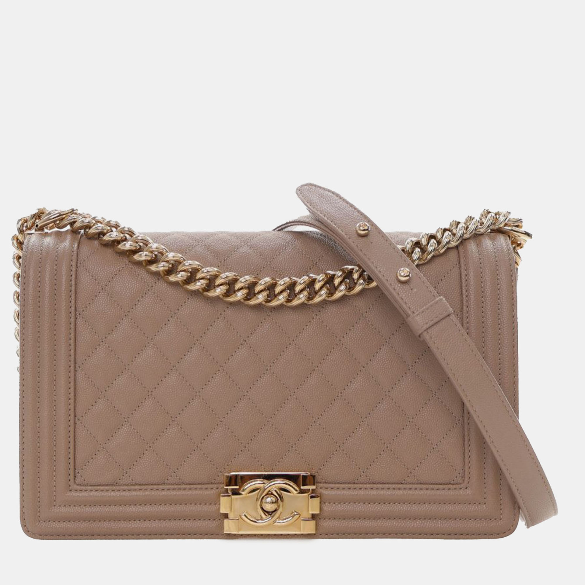 

Chanel Brown Old Medium Quilted Caviar Boy Flap