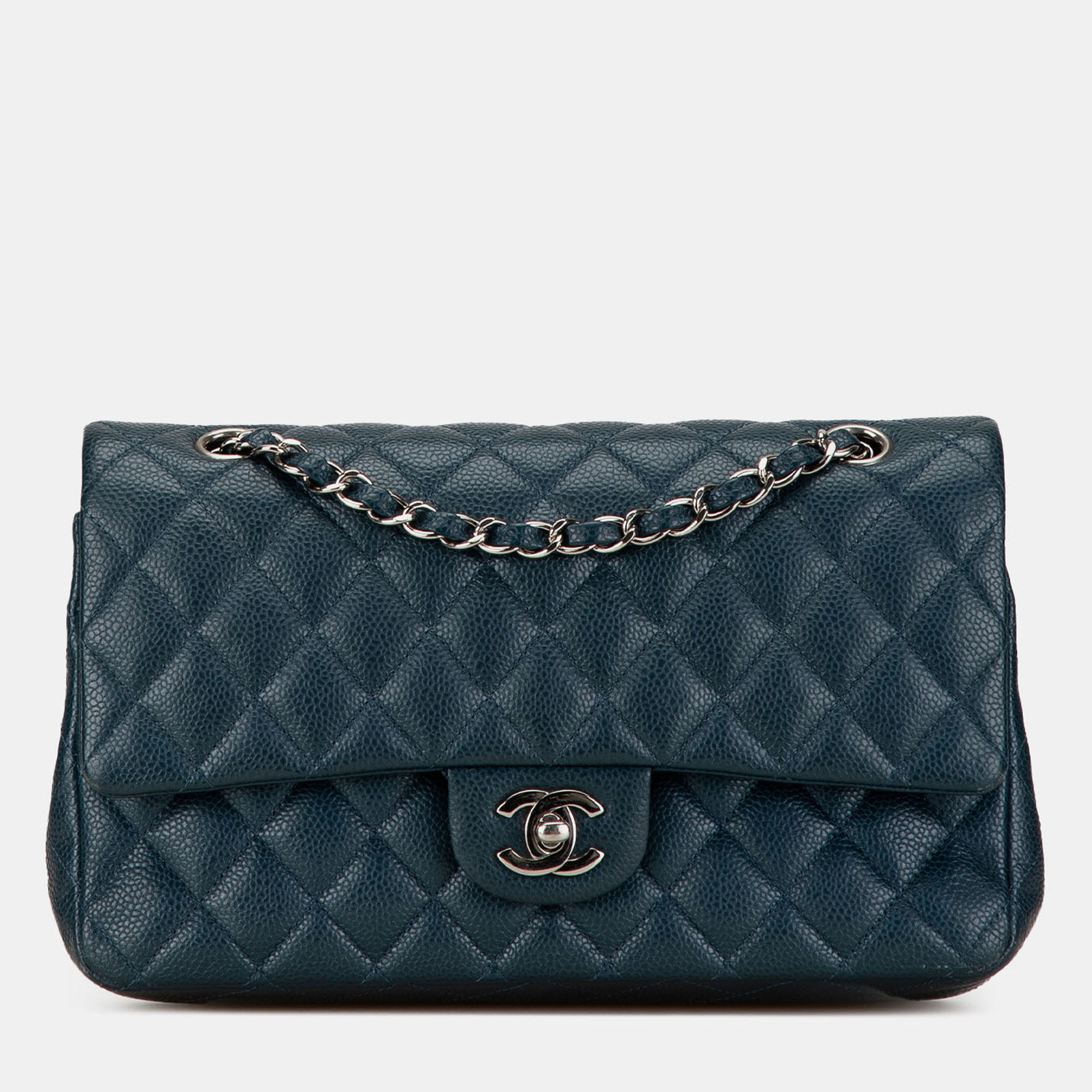 

Chanel Blue Medium Classic Caviar Double Flap