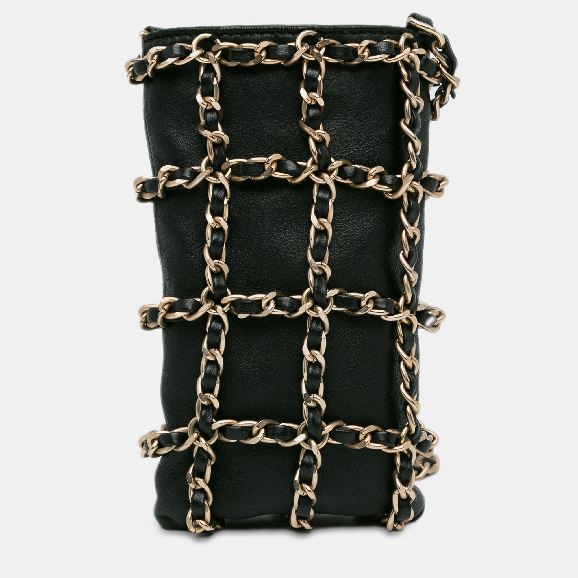 

Chanel Black Lambskin Tech Me Out Clutch With Chain