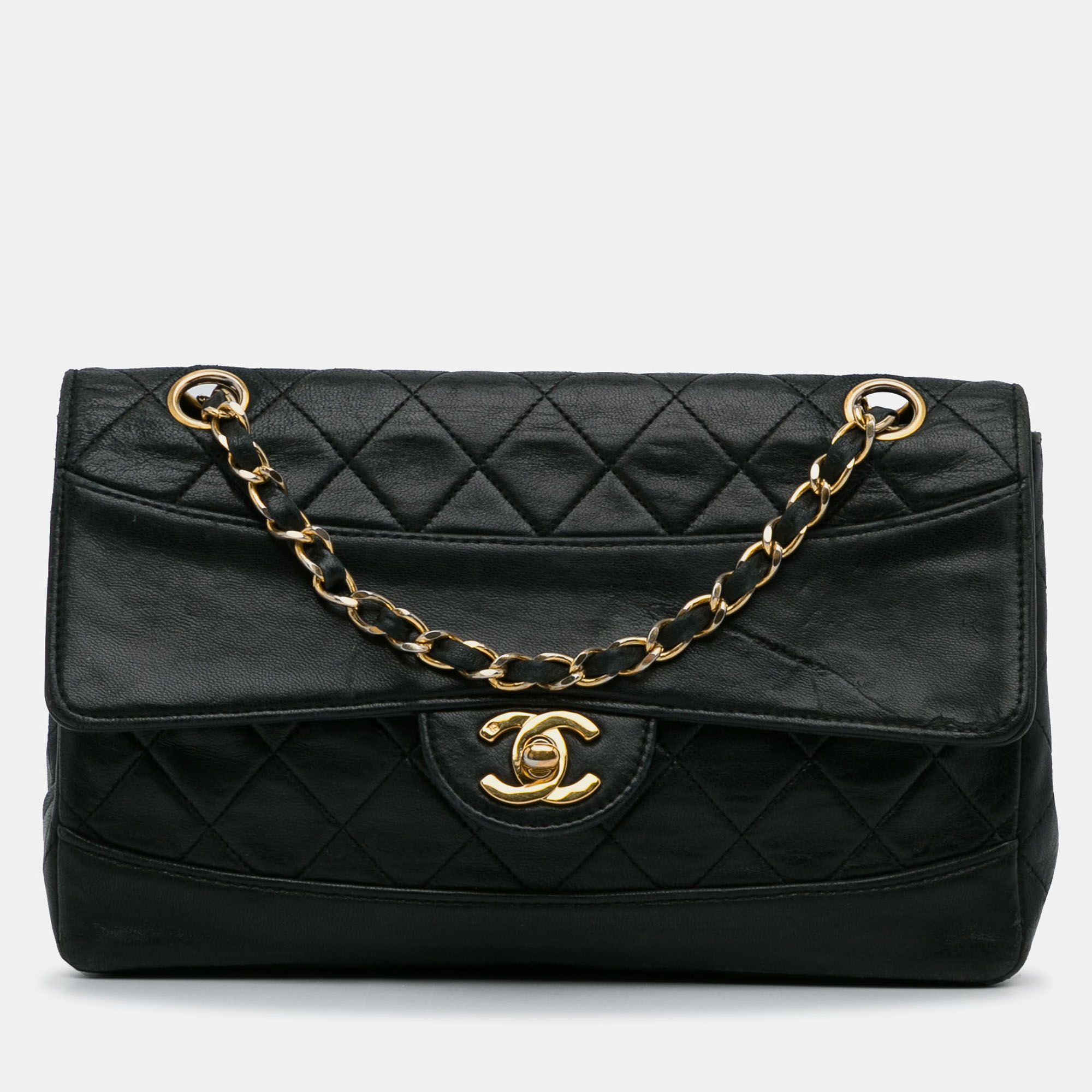 

Chanel Black Quilted Lambskin Shoulder Bag