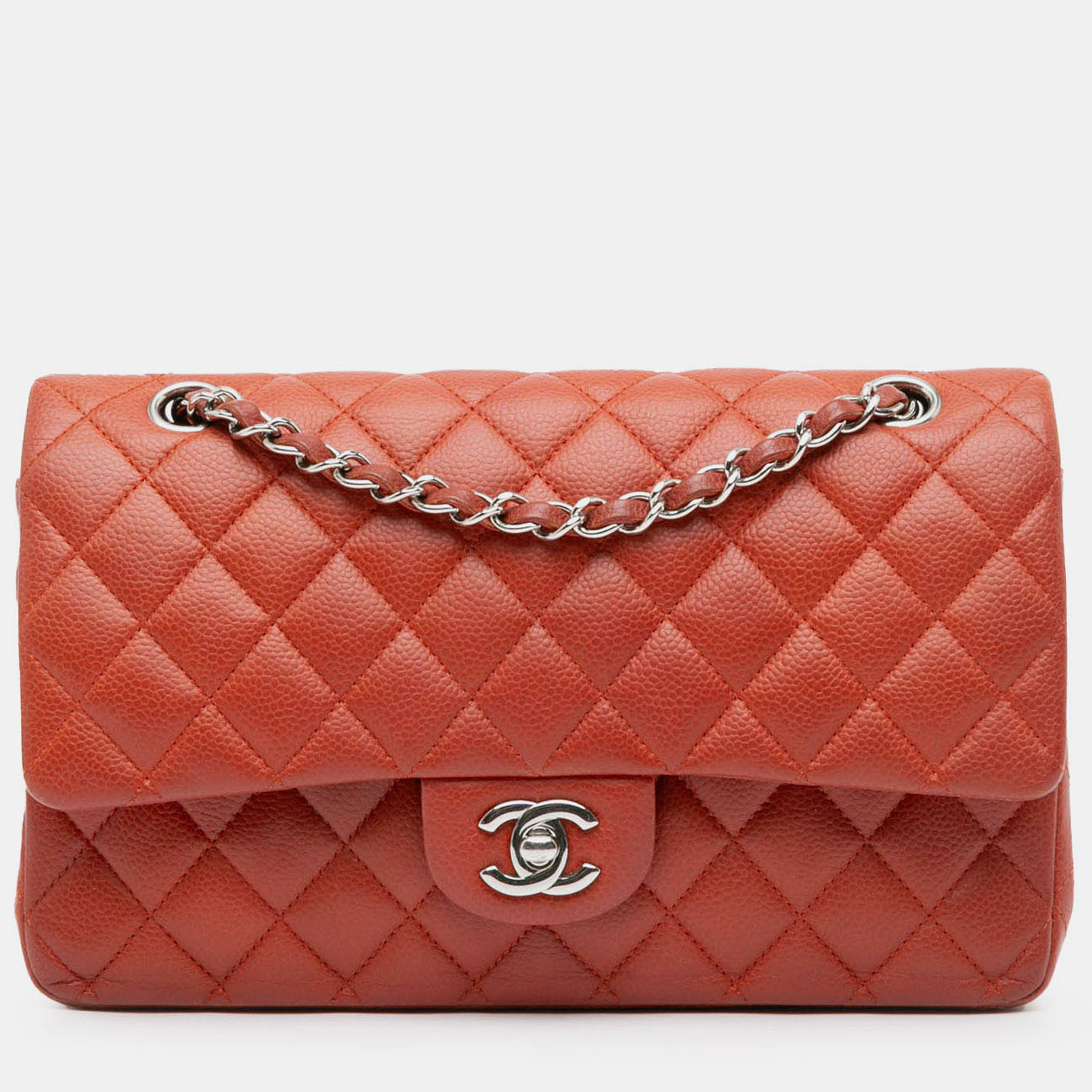 

Chanel Red Medium Classic Caviar Double Flap